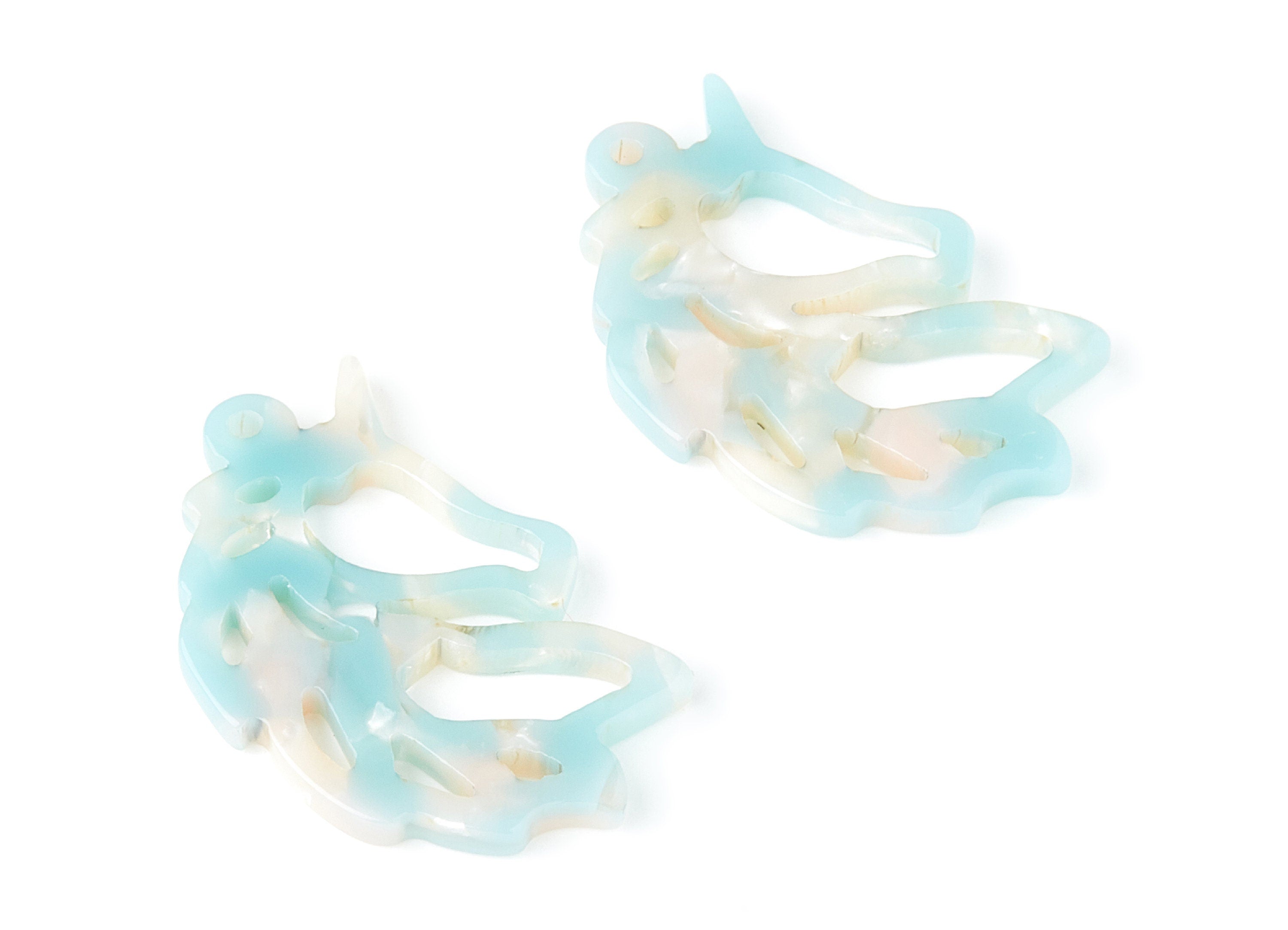 Acetate Unicorn Earring Charms - Unicorn Shaped Pendant - Earring Findings - Jewelry Supplies - Color Code:A36 - 33.14x21.6x3mm - AC1368O - DOMEDBAZAAR