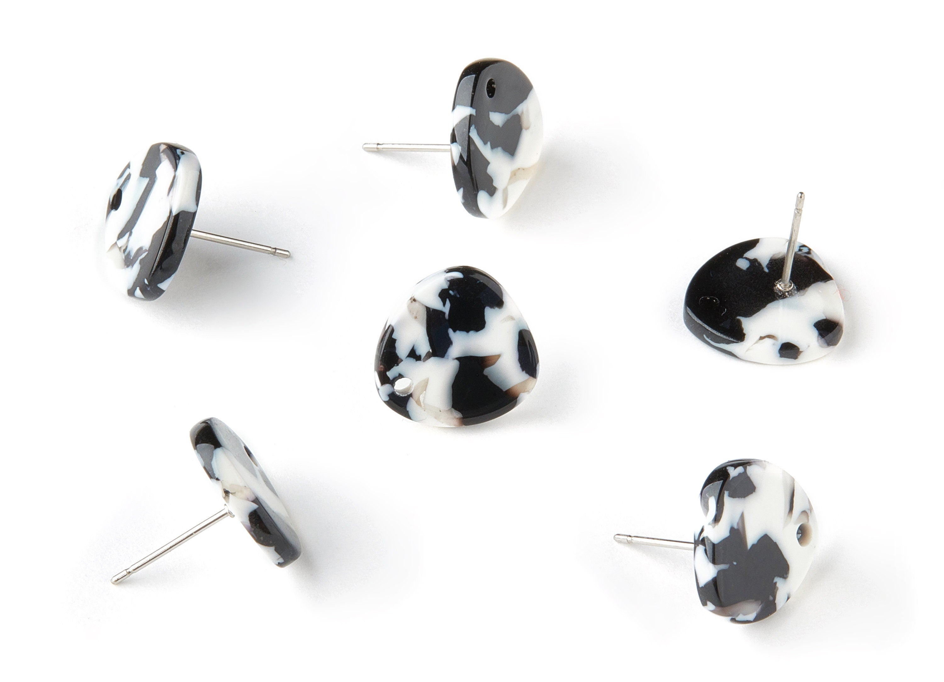 Acetate Triangle Earring Post - Triangle Earring Stud - Earring Post - Jewelry Supplies - Color Code: A261 - 13.8x13.8x2.54mm - AC1590-A261 - DOMEDBAZAAR