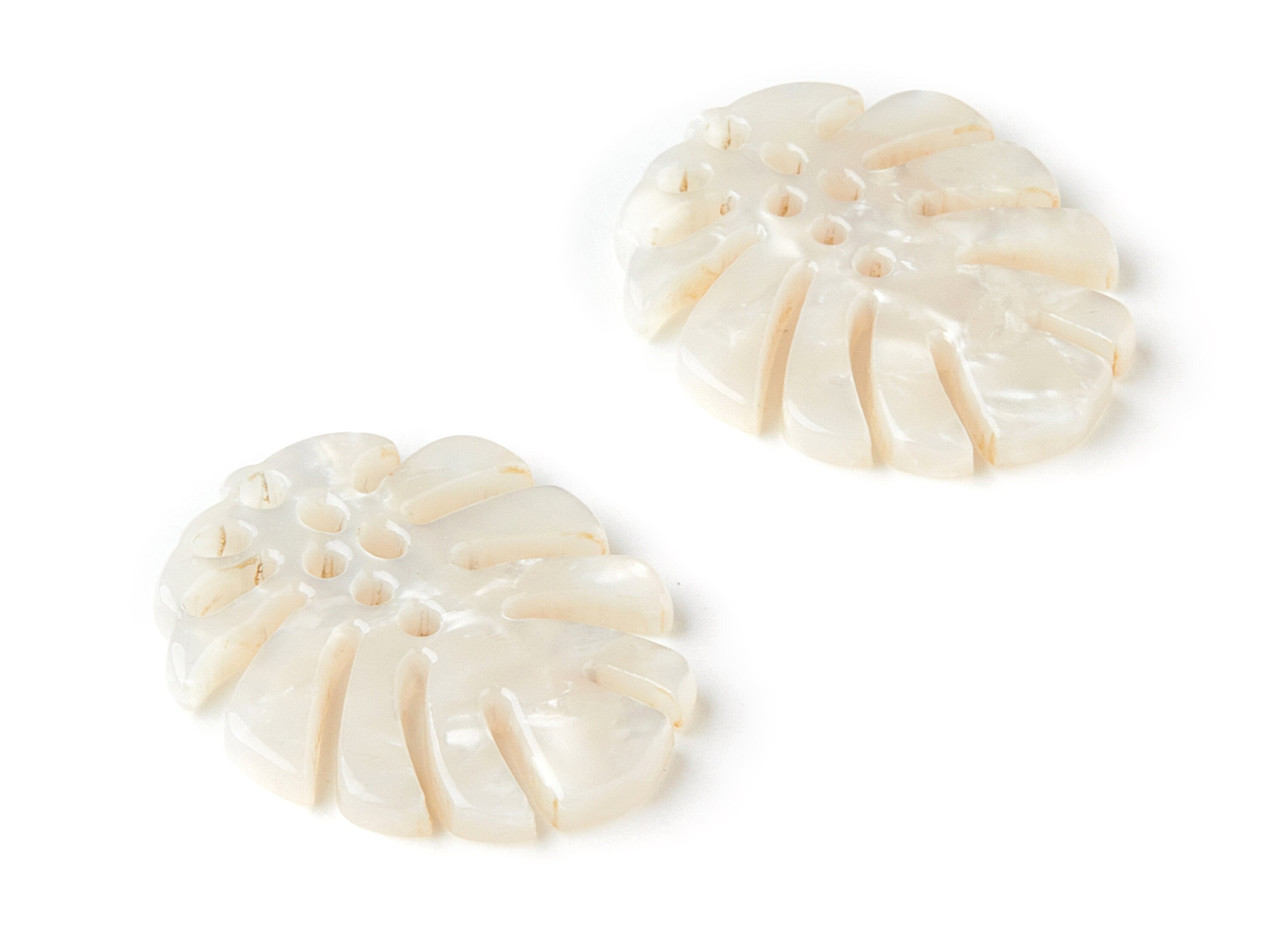 Acetate Monstera Charms - Monstera Earring and Pendant - Earring Findings  - Color Code: A12 - 25.56x21.69x2.51mm - AC1601-A12 - DOMEDBAZAAR