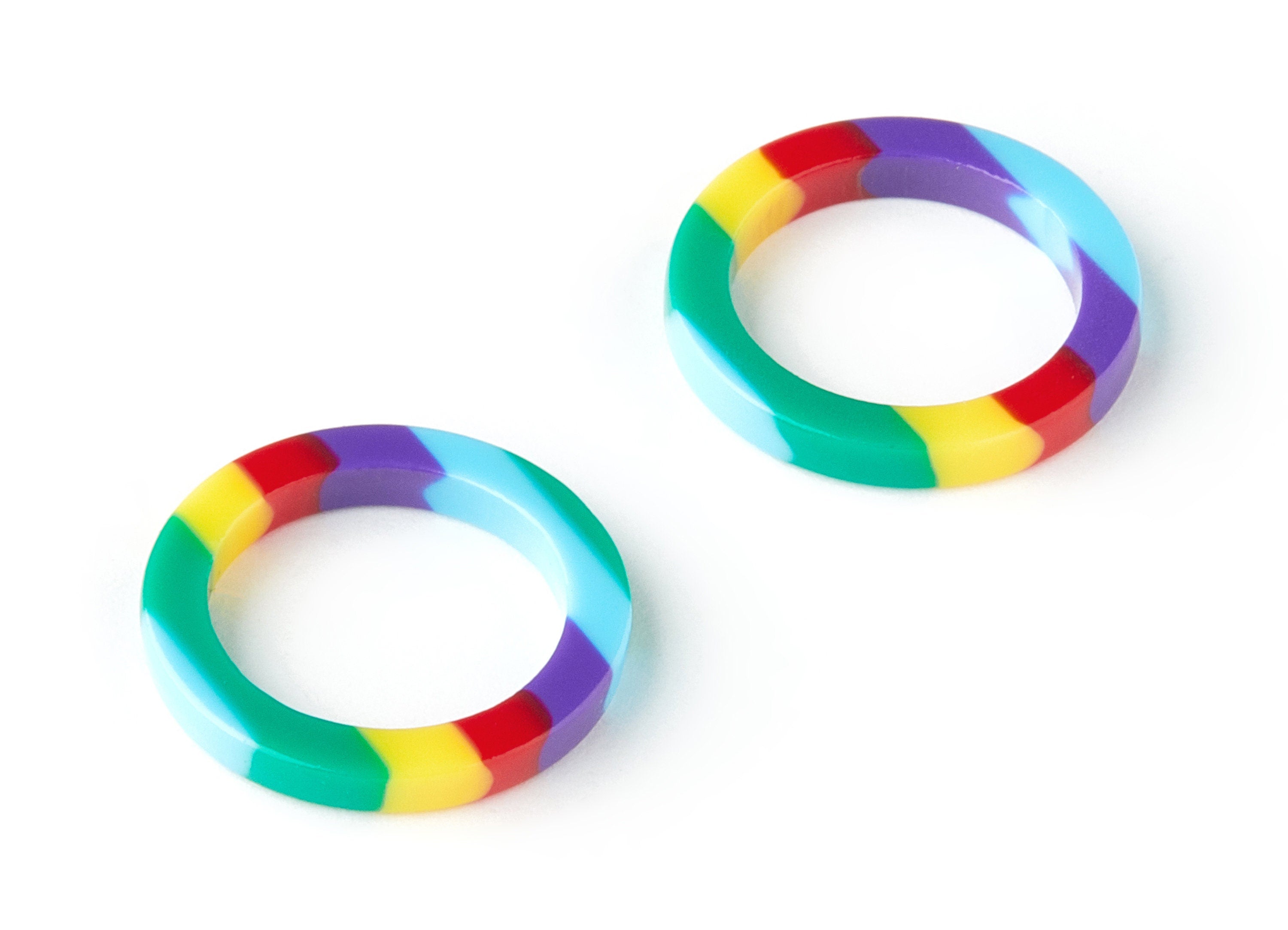 Acetate Circle Earring Charms - Circle Pendant - Earring Findings - Jewelry Supplies - Color Code: A115 - 19.1x19.1x2.75mm - AC1196-A115 - DOMEDBAZAAR