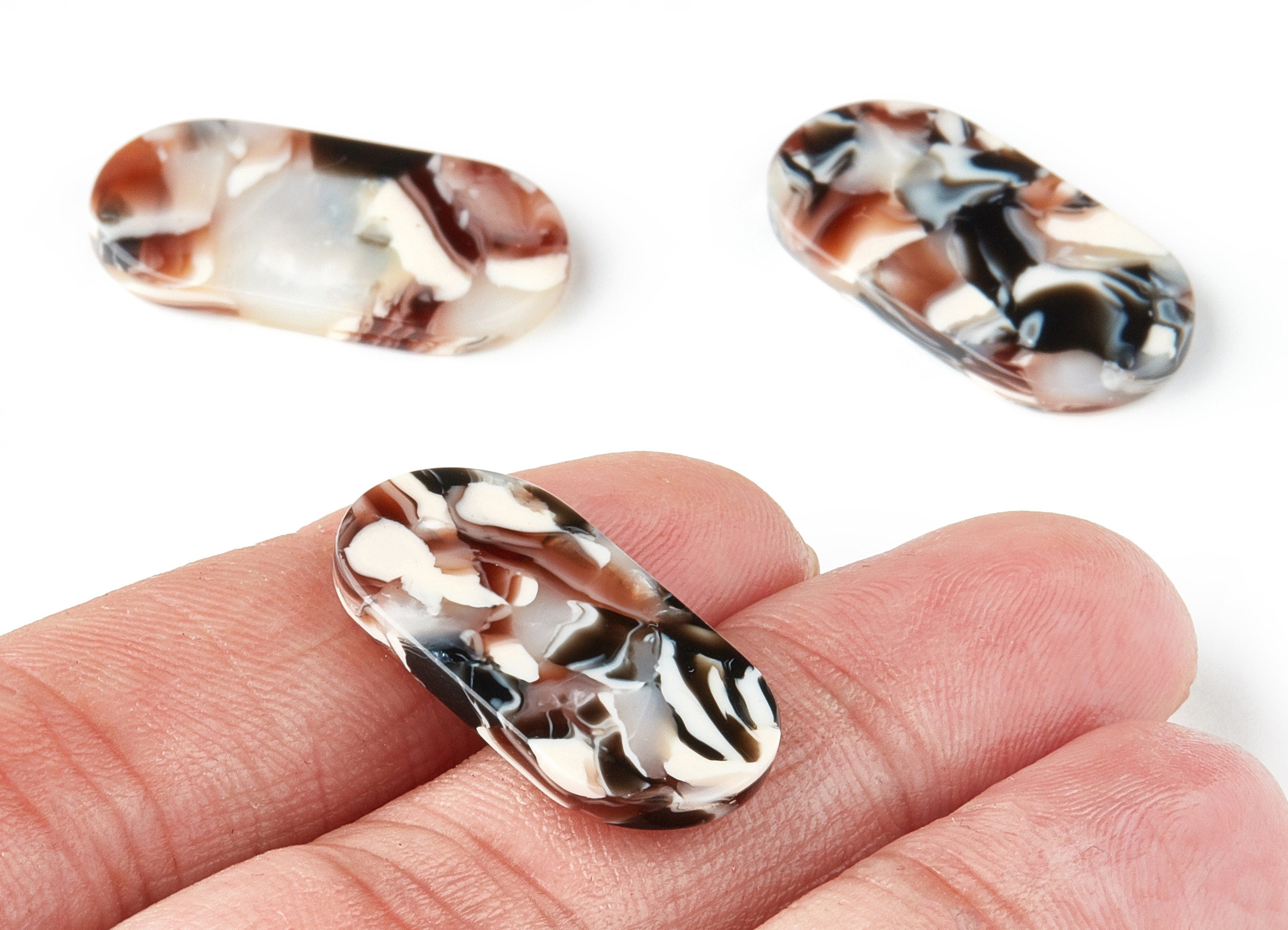 Acetate Oval Earring Charms -  Acrylic Oval Pendant - Earring Findings - Jewelry Supplies - Color CodeA51 - 26.63x13.9x2.7mm - AC1156MM - DOMEDBAZAAR