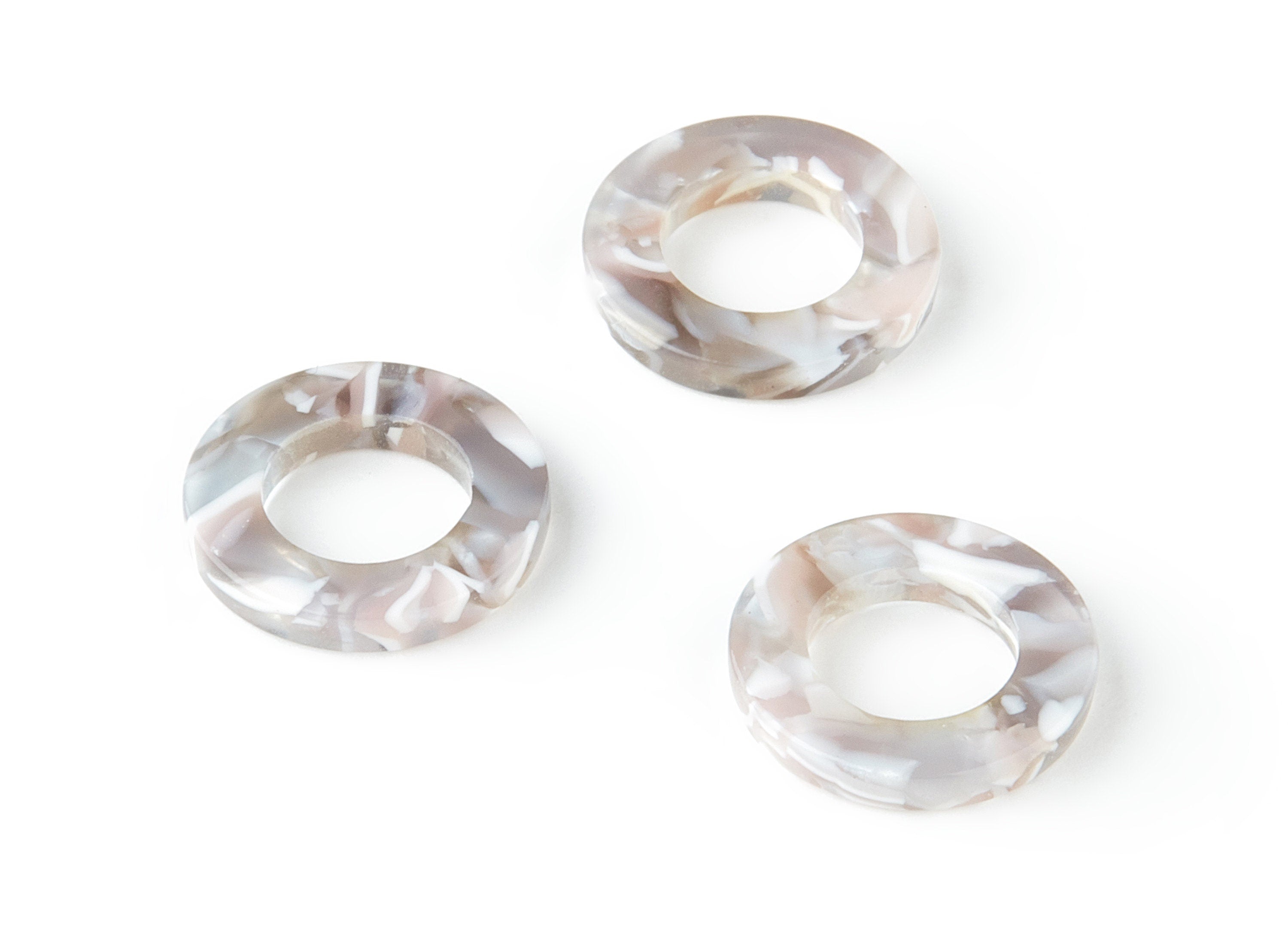 Acetate Hoop Earring Charms - Acrylic Circle Pendant - Earring Findings - Jewelry Supplies - Color Code:A20 - 15x15x2.7mm - AC1117FF - DOMEDBAZAAR