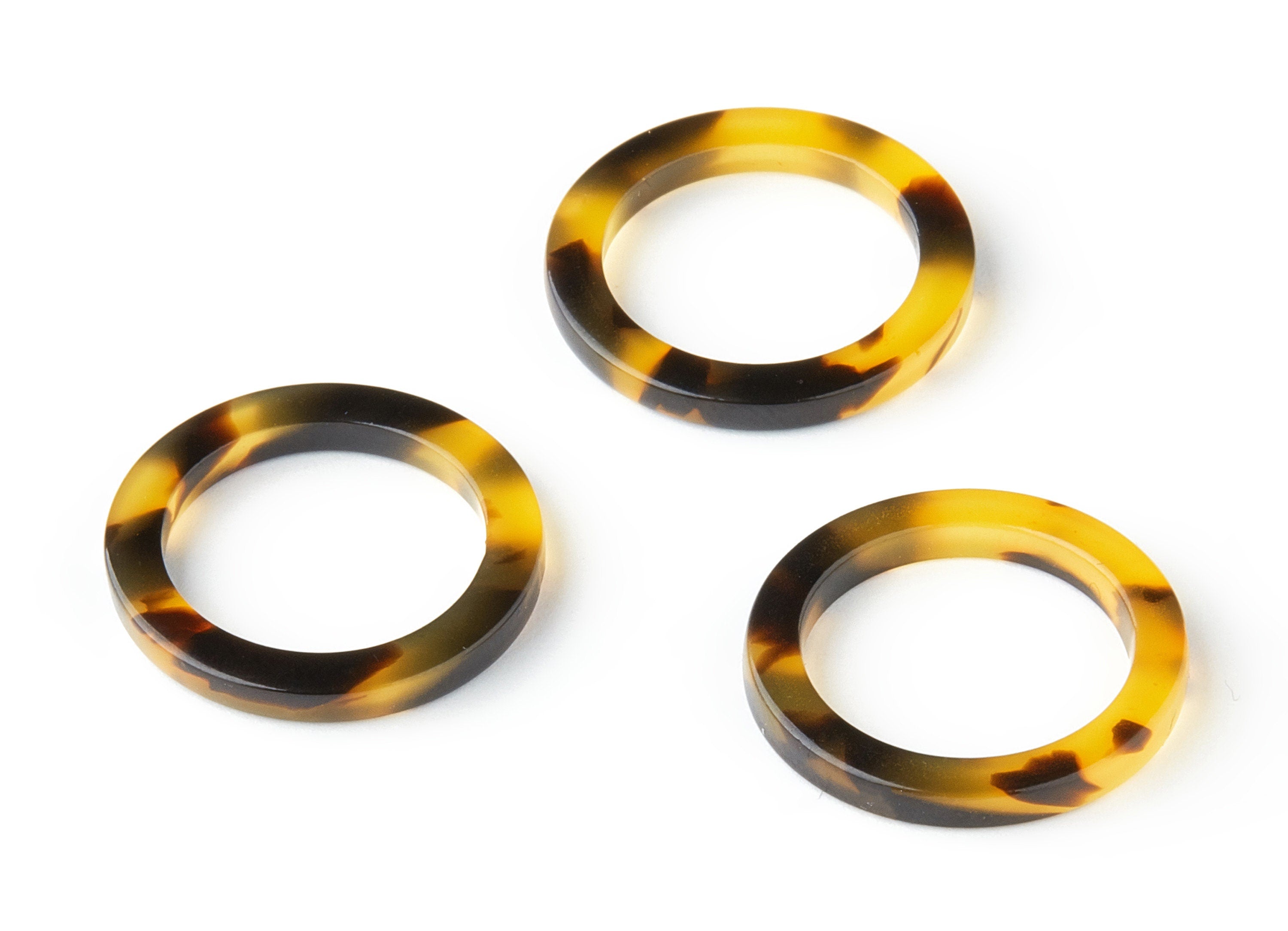 Acetate Acrylic Earring Charm - Tortoise Shell Earrings - Circle Charms and Pendant - Color Code:A02 - 21.18x21.18x2.75mm - AC1153CC - DOMEDBAZAAR