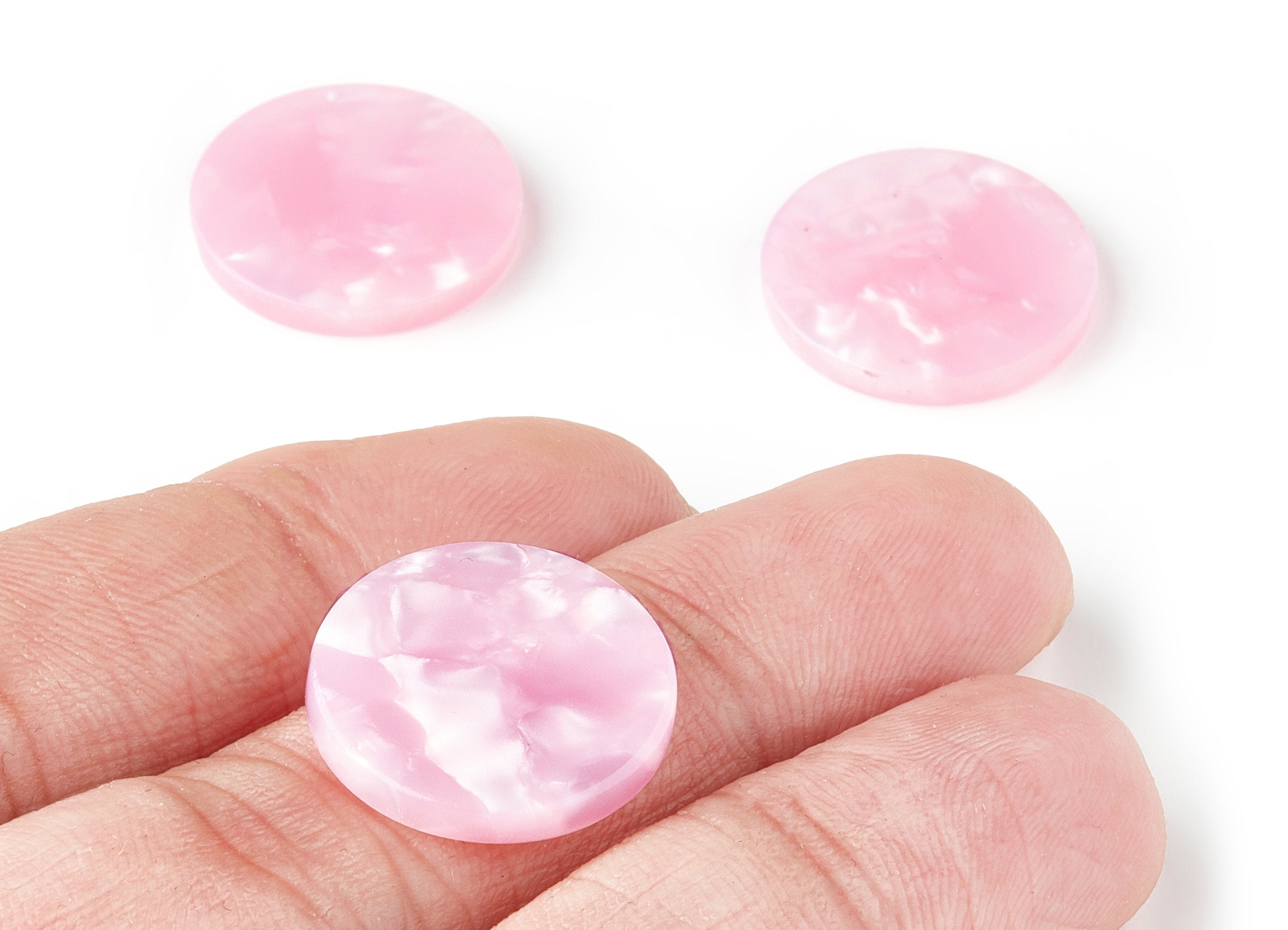 Acetate Round Earring Charms - Acrylic Coin Pendant -  Earring Findings - Jewelry Supplies - Color Code: A28 - 18.5x18.5x2.57mm - AC1433B - DOMEDBAZAAR