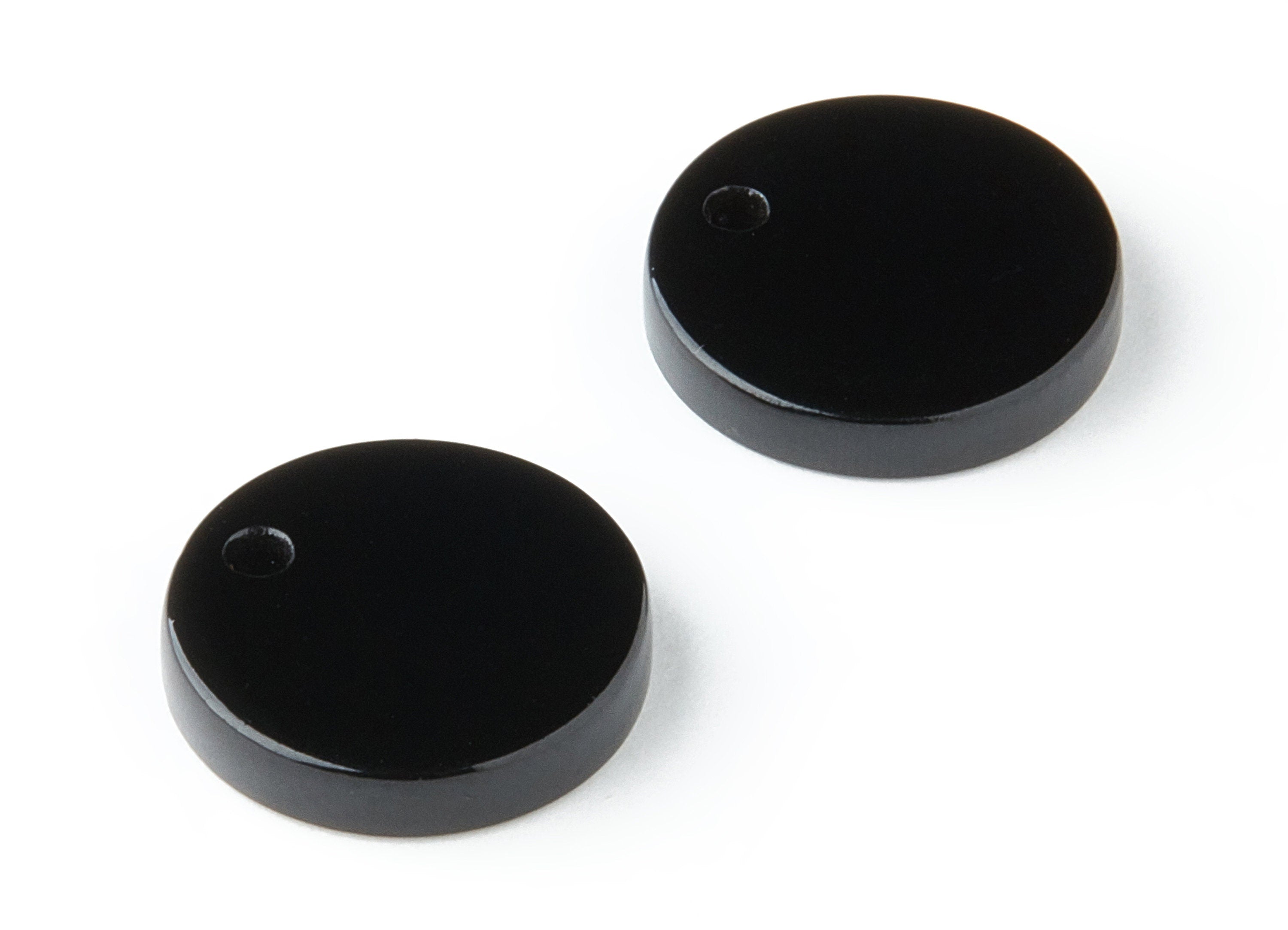 Acrylic Coin & Round Charms - Coin and Round Earrings and Pendant - Earring Findings - Color Code: A66 - 14.5x14.5x2.5mm - AC1064AP - DOMEDBAZAAR