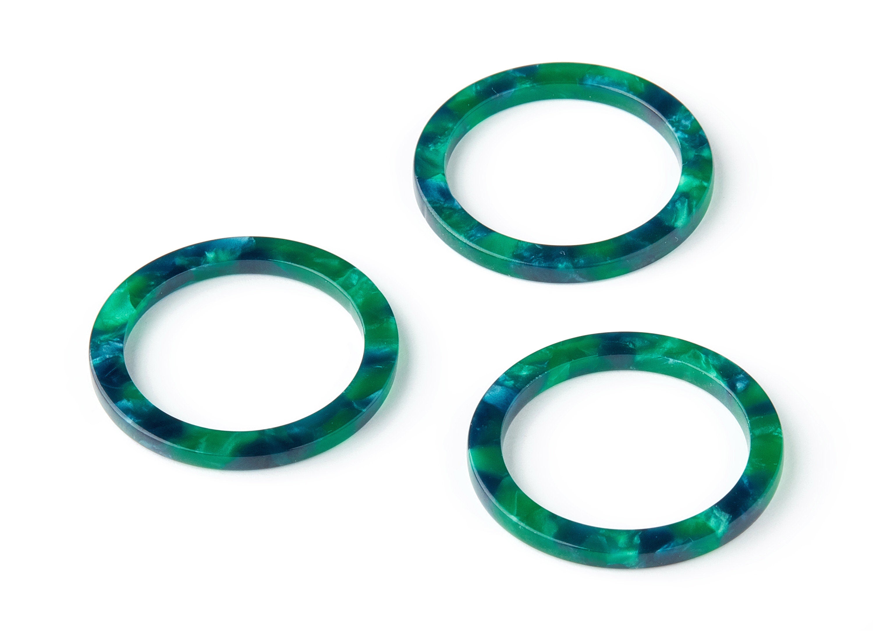 Acetate Hoop Earring Charms - Circle Shaped Pendant - Earring Findings - Jewelry Supplies - Color Code:A13 - 29.8x29.8x2.52mm - AC1119CC - DOMEDBAZAAR