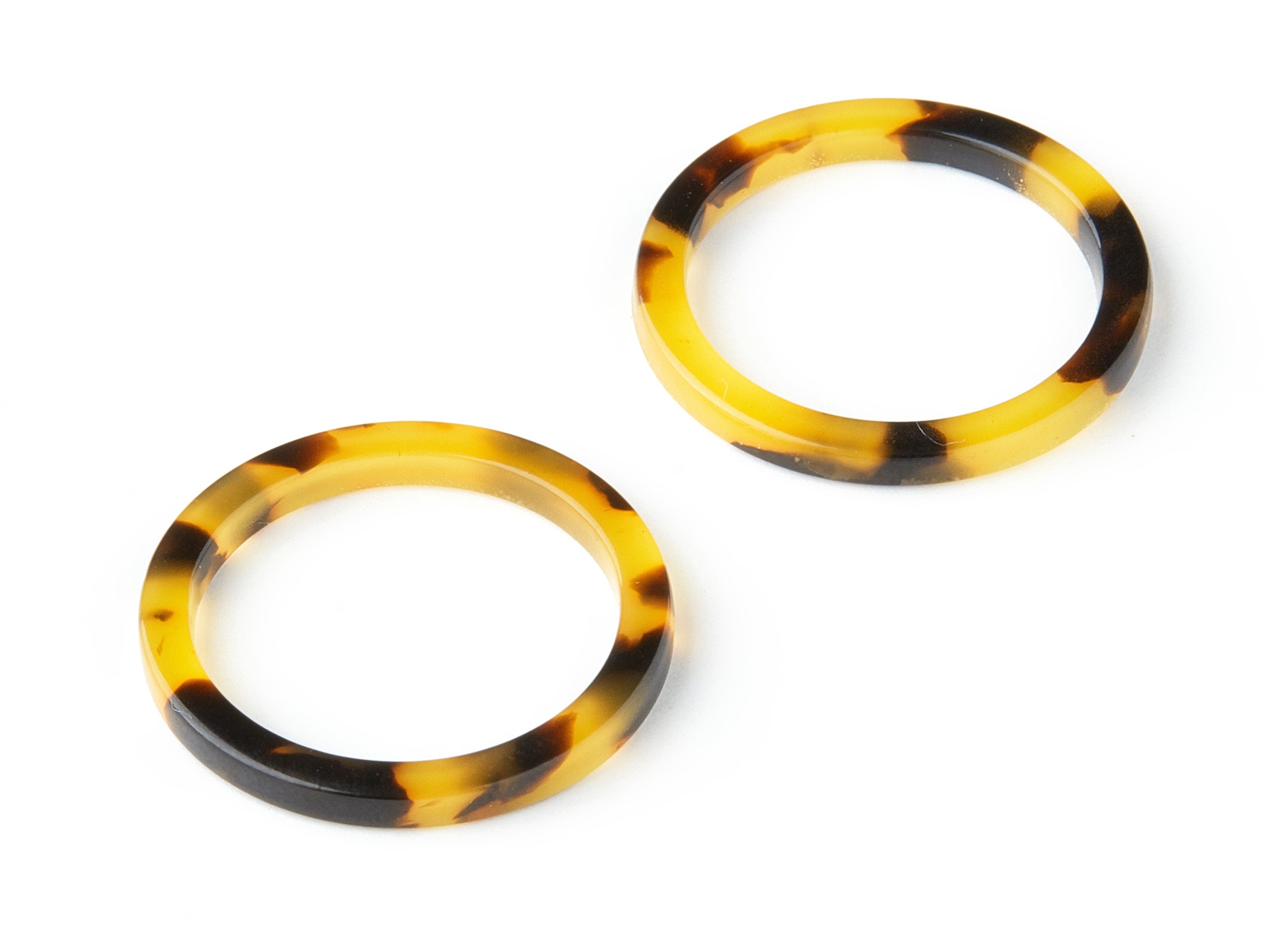 Acetate Circle Charms - Tortoise Shell Earrings - Circle Pendant - Earring Findings - Color Code:A02 - 27x27x2.85mm - AC1154CC - DOMEDBAZAAR