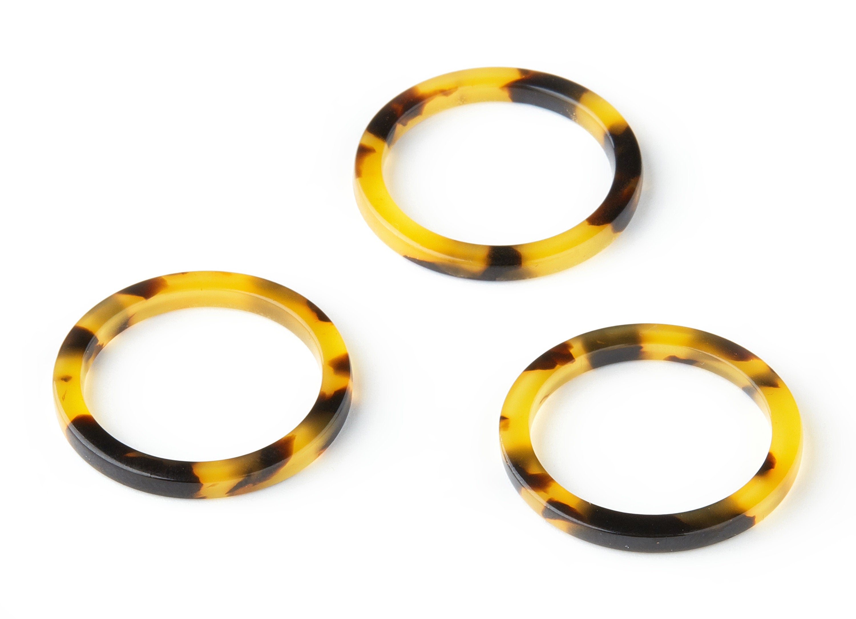 Acetate Circle Charms - Tortoise Shell Earrings - Circle Pendant - Earring Findings - Color Code:A02 - 27x27x2.85mm - AC1154CC - DOMEDBAZAAR