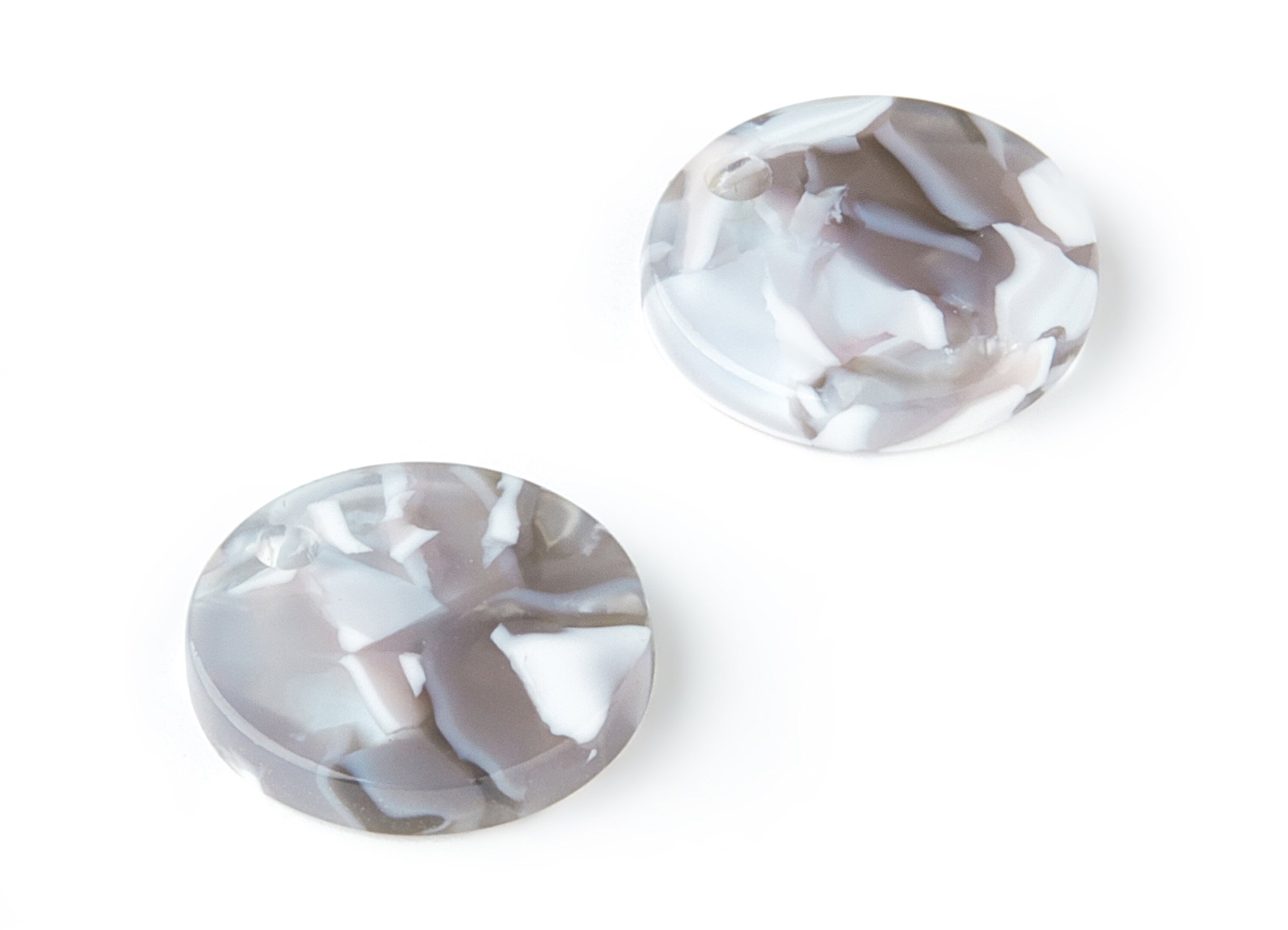 Acetate Coin & Round Charms - Coin and Round Earrings and Pendant - Earring Findings - Color Code: A20 - 14.5x14.5x2.5mm - AC1064-A20 - DOMEDBAZAAR