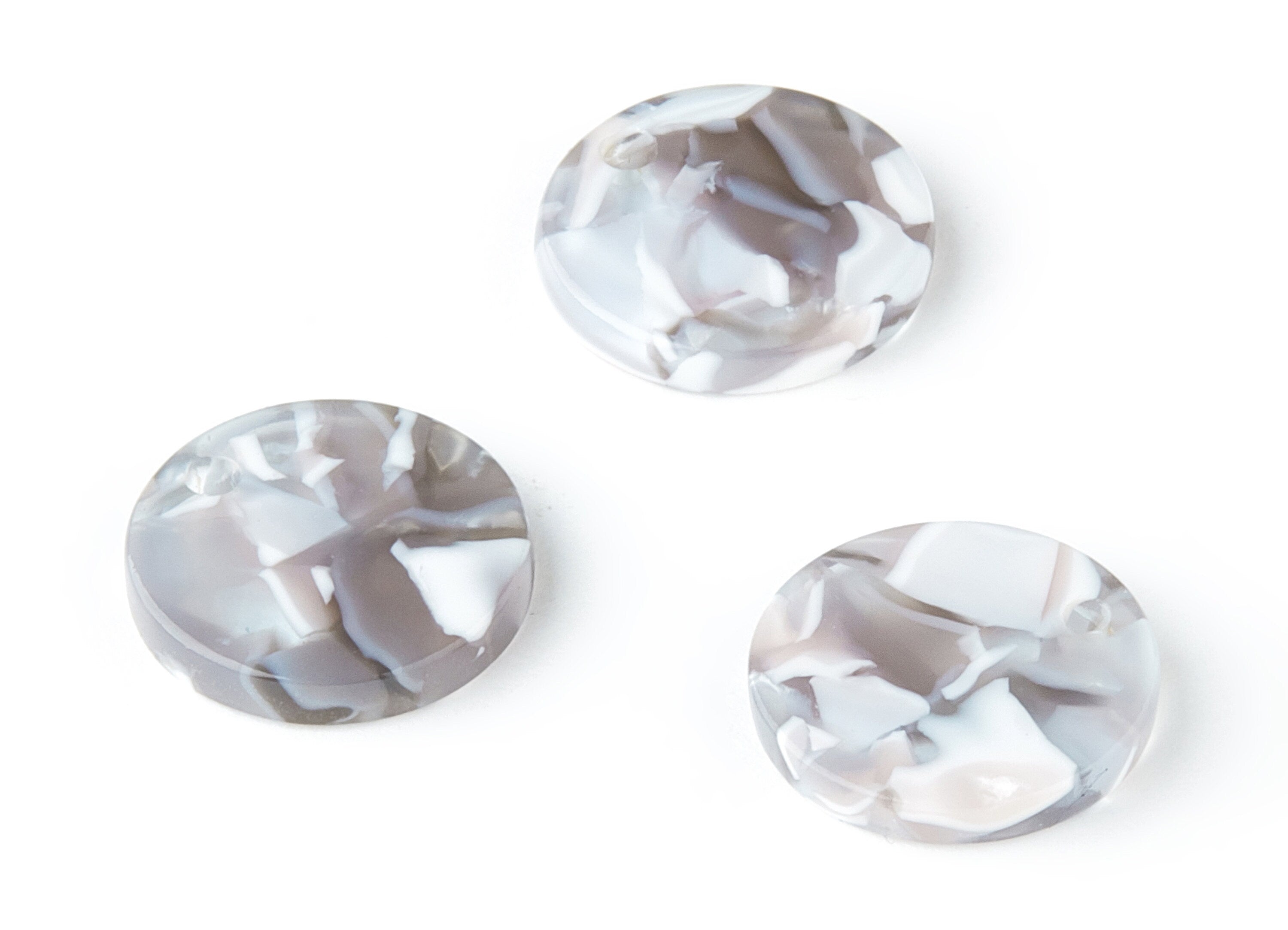 Acetate Coin & Round Charms - Coin and Round Earrings and Pendant - Earring Findings - Color Code: A20 - 14.5x14.5x2.5mm - AC1064-A20 - DOMEDBAZAAR