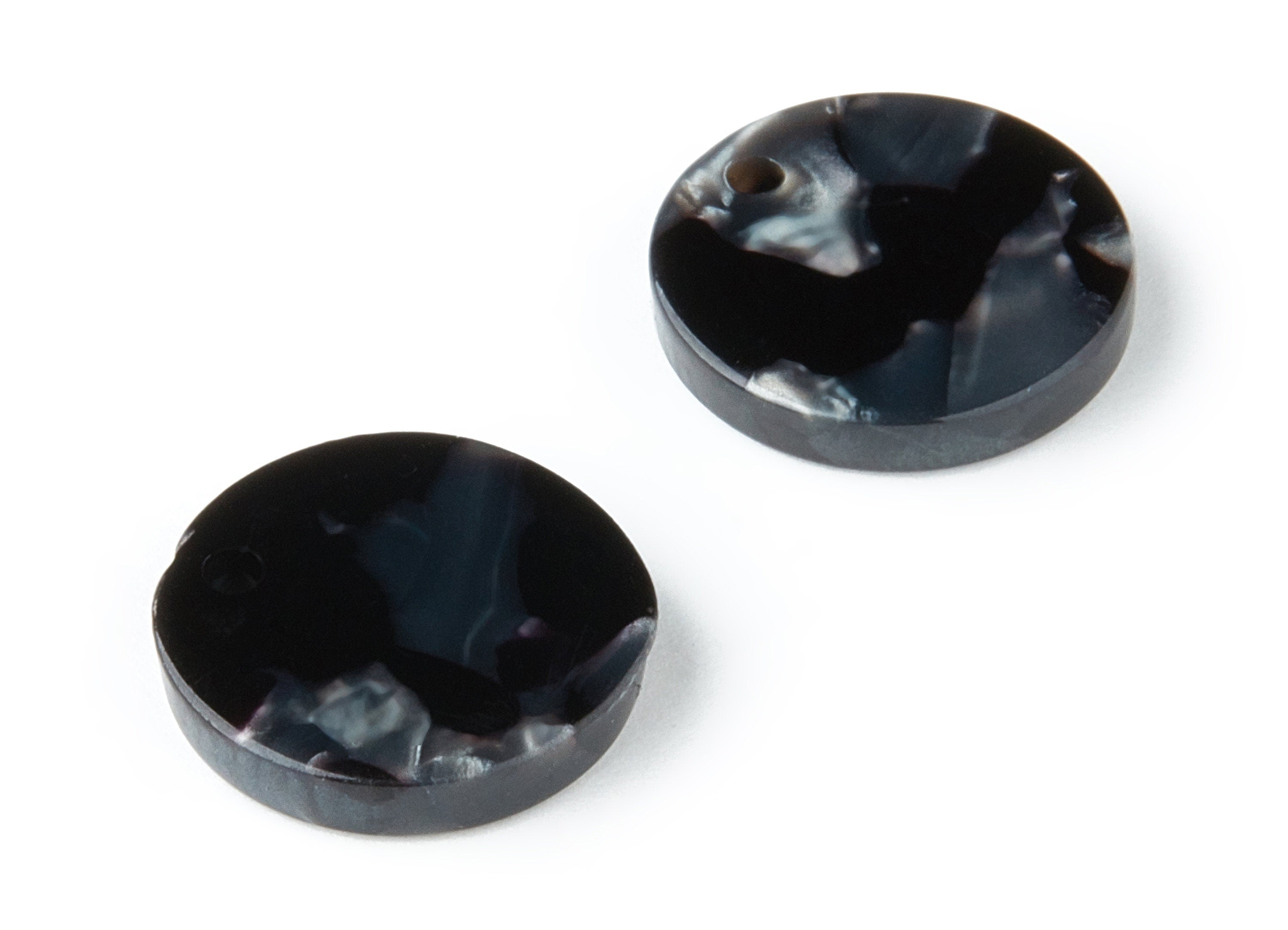 Acetate Coin & Round Charms - Coin and Round Earrings and Pendant - Earring Findings - Color Code: A48 - 14.5x14.5x2.5mm - AC1064-A48 - DOMEDBAZAAR