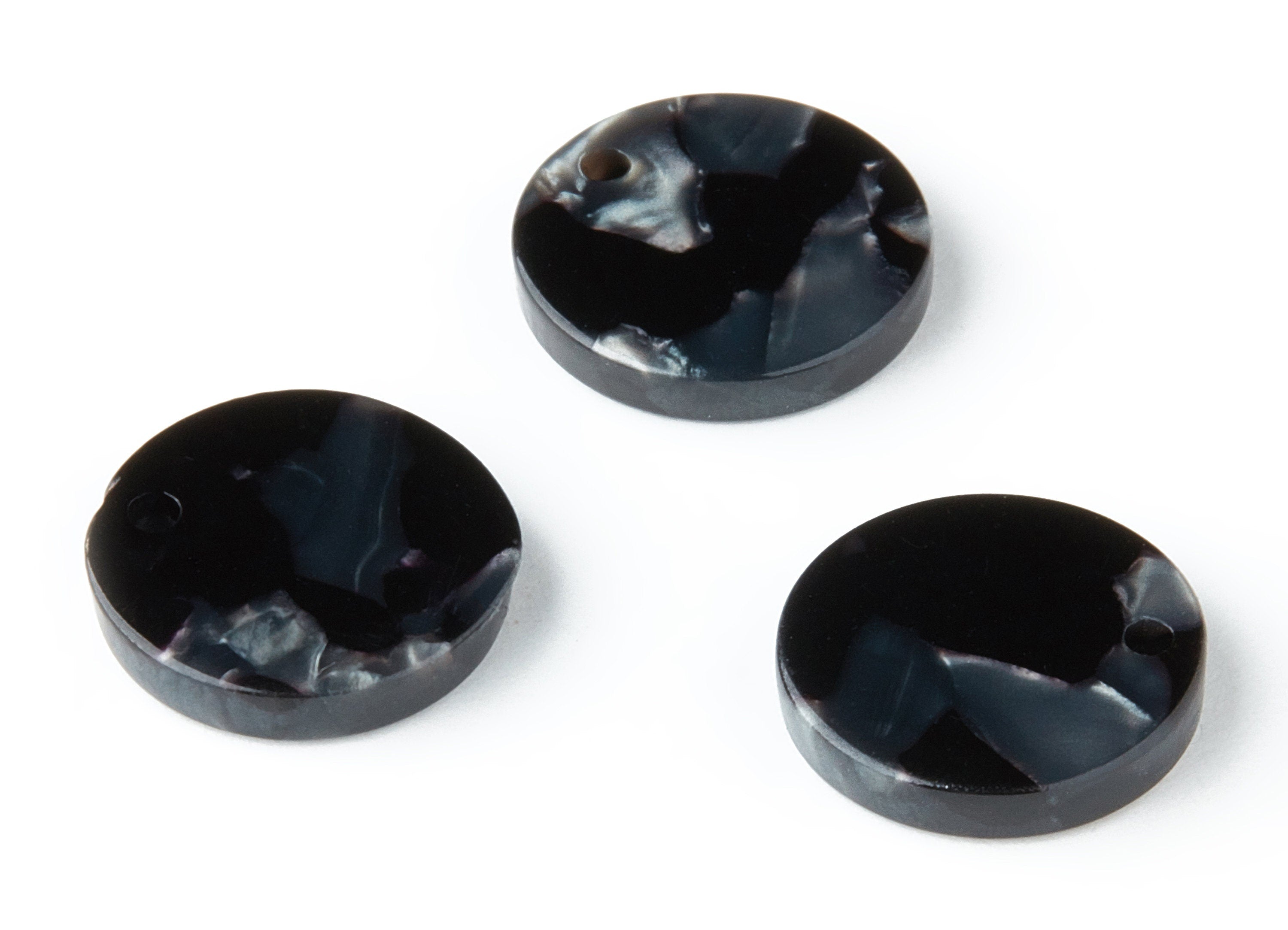 Acetate Coin & Round Charms - Coin and Round Earrings and Pendant - Earring Findings - Color Code: A48 - 14.5x14.5x2.5mm - AC1064-A48 - DOMEDBAZAAR