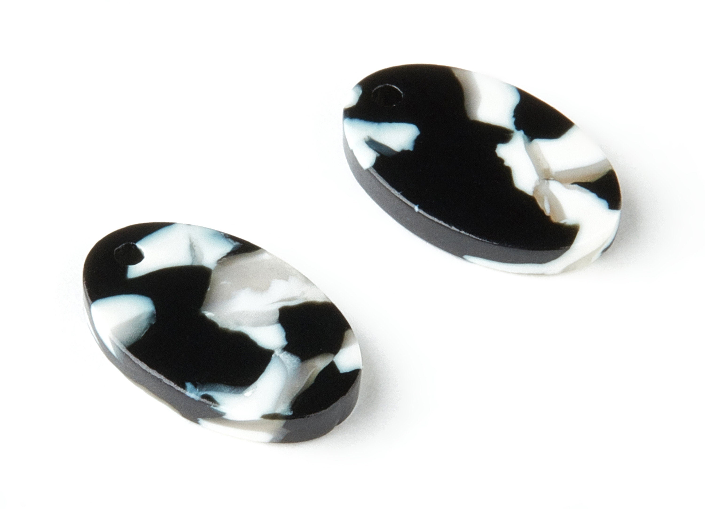 Acetate Oval Earring Charms - Acetate Oval Pendant - Earring Findings - Jewelry Supplies - Color Code: A17 - 18.3x12x2.6mm - AC1097-A17 - DOMEDBAZAAR
