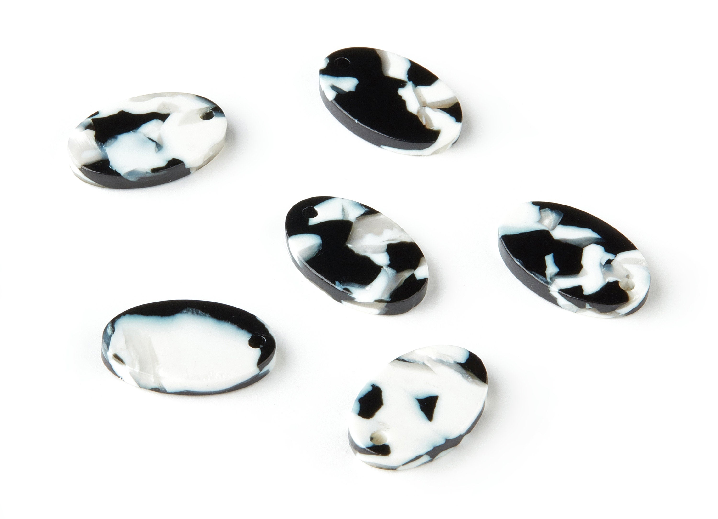 Acetate Oval Earring Charms - Acetate Oval Pendant - Earring Findings - Jewelry Supplies - Color Code: A17 - 18.3x12x2.6mm - AC1097-A17 - DOMEDBAZAAR