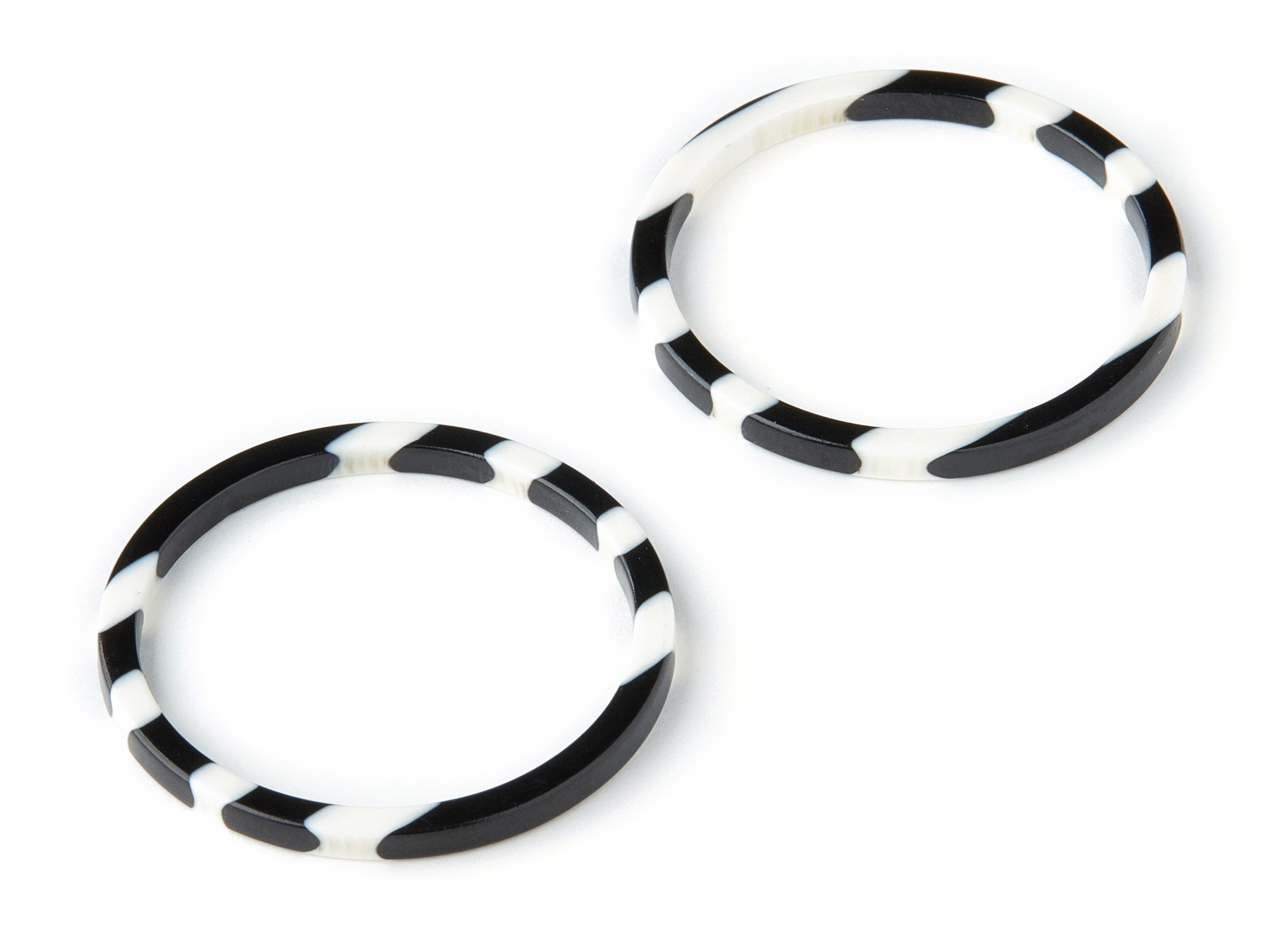 Acetate Hoop Earring Charms - Circle Shaped Pendant - Earring Findings - Jewelry Supplies - Color Code: A64 - 35.5x35.5x2.76mm - AC1193C - DOMEDBAZAAR