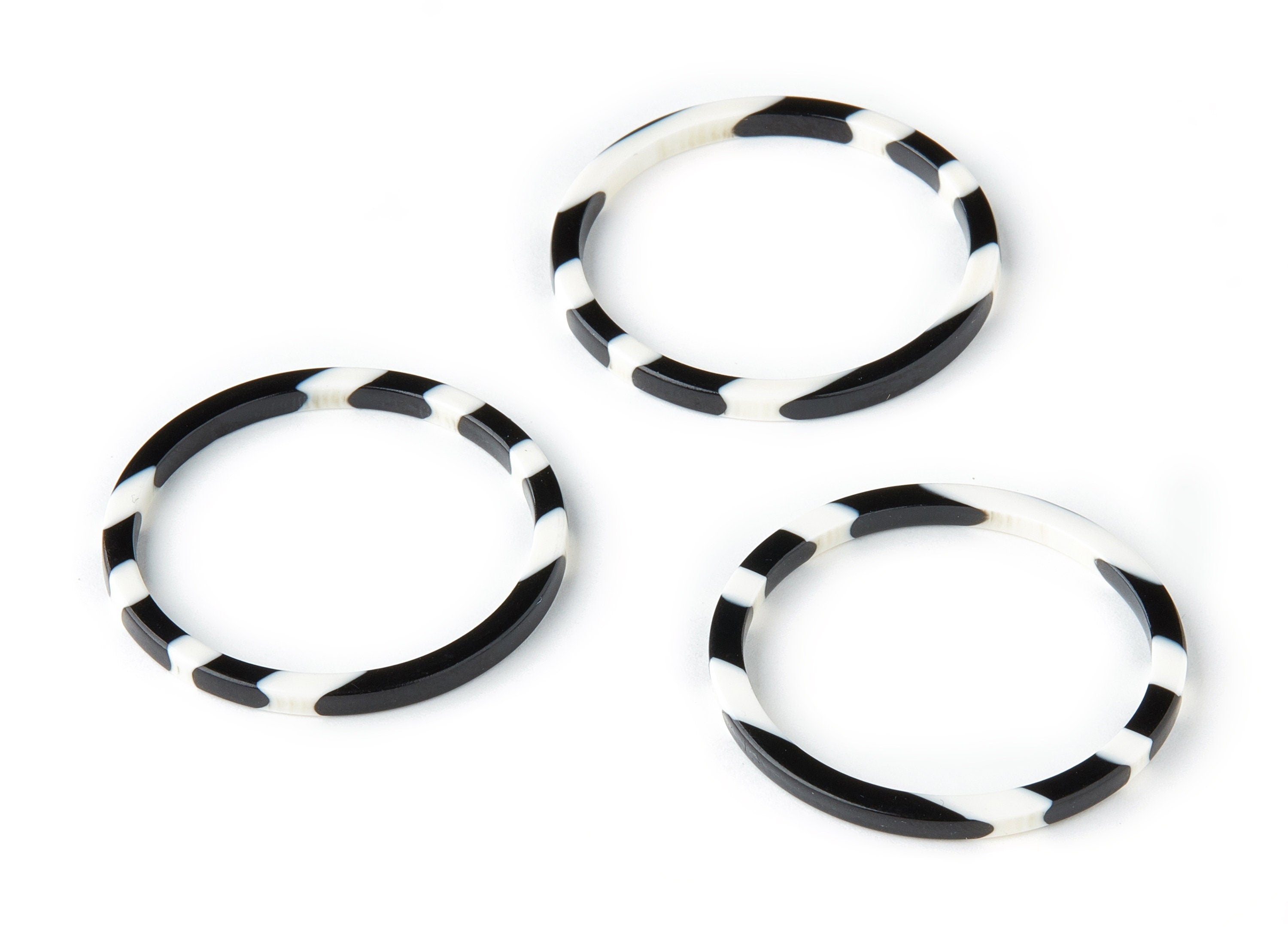 Acetate Hoop Earring Charms - Circle Shaped Pendant - Earring Findings - Jewelry Supplies - Color Code: A64 - 35.5x35.5x2.76mm - AC1193C - DOMEDBAZAAR