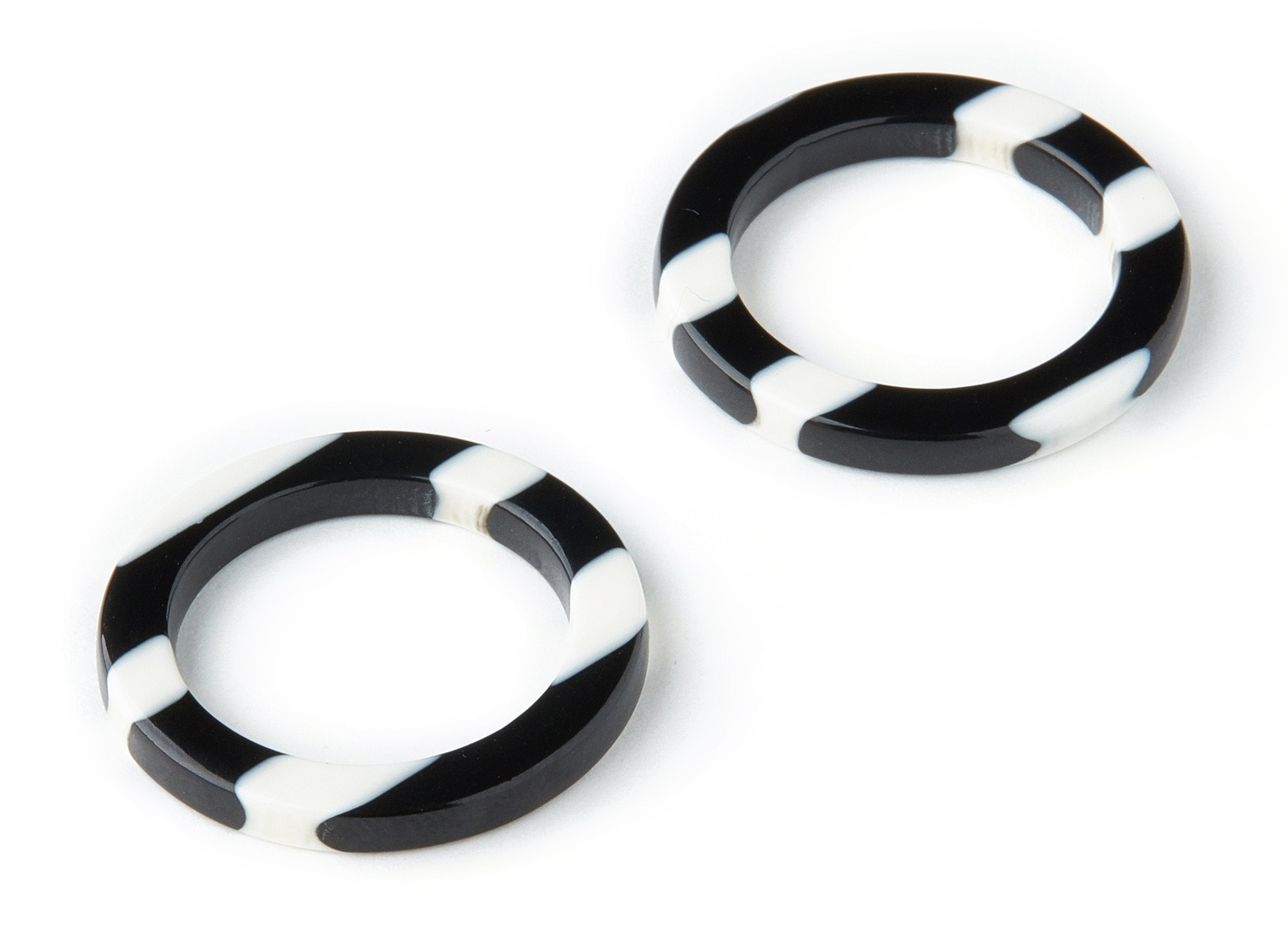 Acetate Hoop Earring Charms - Circle Shaped Pendant - Earring Findings - Jewelry Supplies - Color Code: A64 - 24.5x24.5x2.65mm - AC1195C - DOMEDBAZAAR