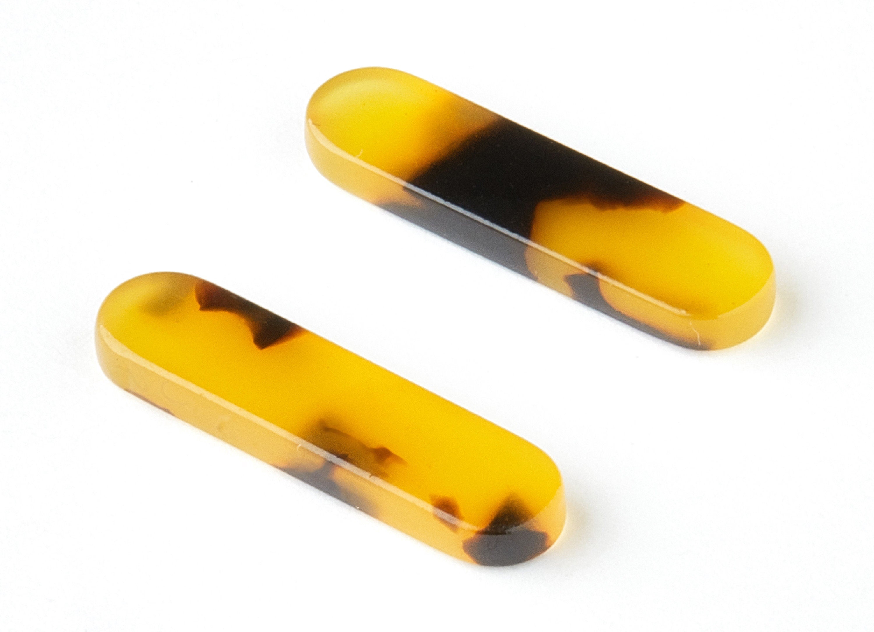 Acetate Acrylic Earring Charm - Tortoise Shell Earring - Bar Pendant - Jewelry Making Supplies - Color Code:A02 - 21.68x5.82x2.53mm - AC1430 - DOMEDBAZAAR