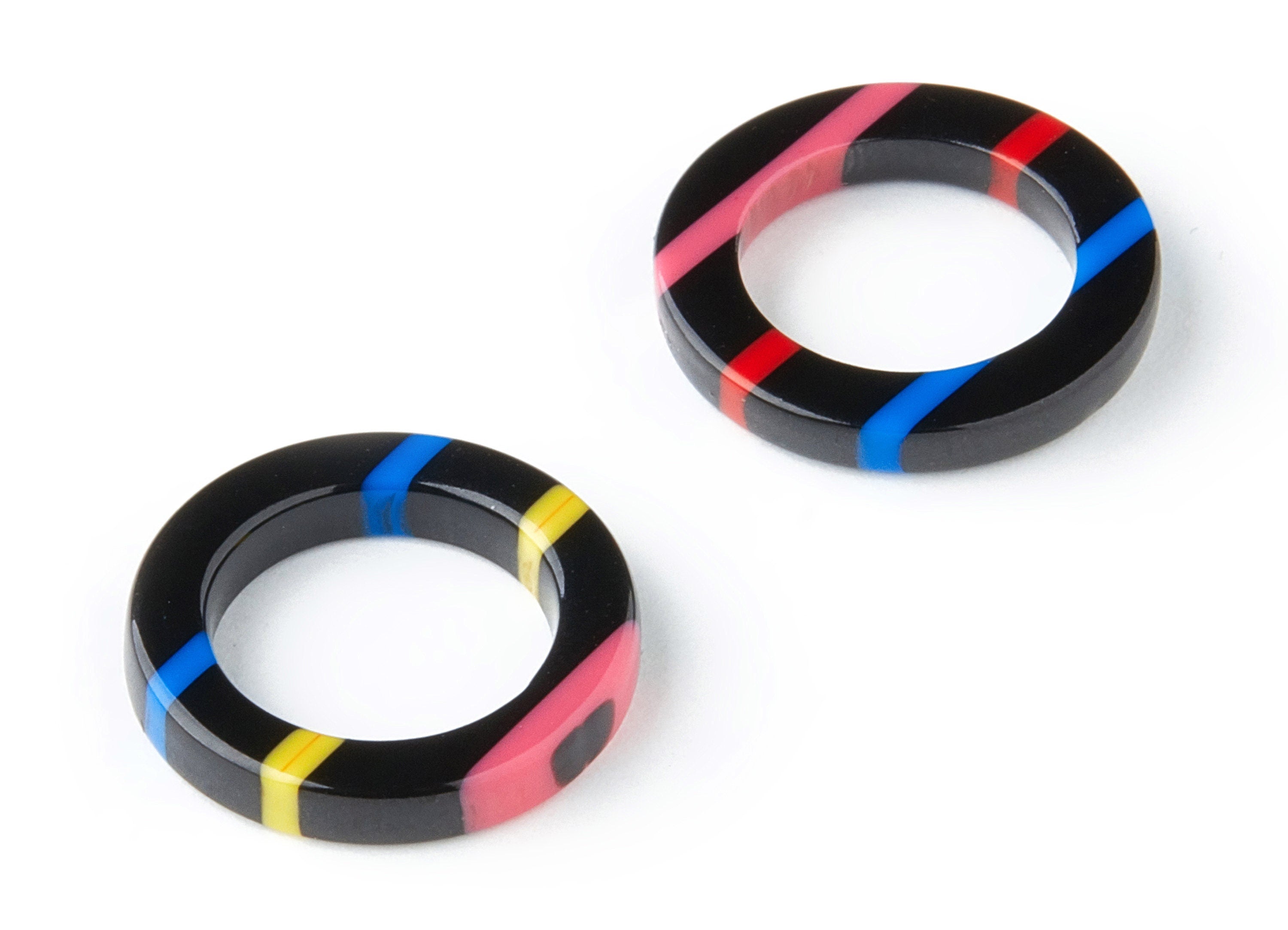 Acetate Circle Earring Charms - Circle Shaped Pendant - Earring Findings - Jewellery Supplies - Color Code: A141 - 19x19x2.75mm - AC1196B - DOMEDBAZAAR