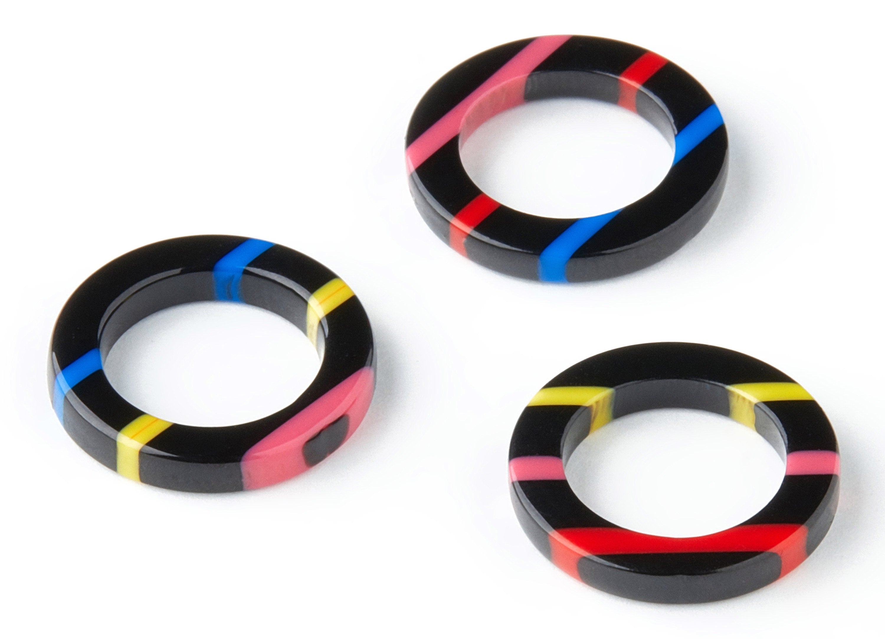 Acetate Circle Earring Charms - Circle Shaped Pendant - Earring Findings - Jewellery Supplies - Color Code: A141 - 19x19x2.75mm - AC1196B - DOMEDBAZAAR
