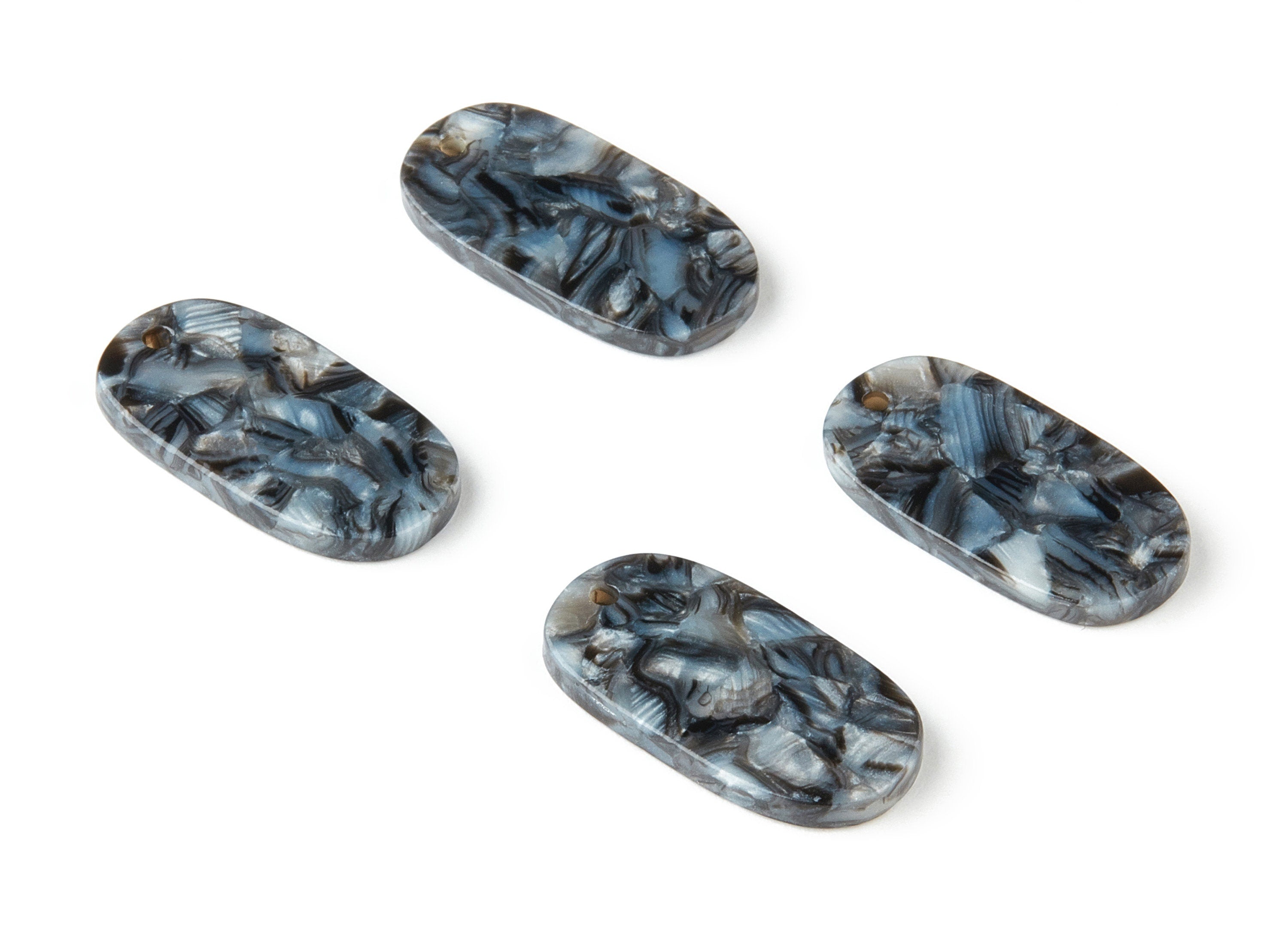Acetate Oval Earring Charms - Oval Shaped Pendant - Earring Findings - Jewelry Supplies - Color Code: A91 - 26.63x13.9x2.7mm - AC1156-A91 - DOMEDBAZAAR