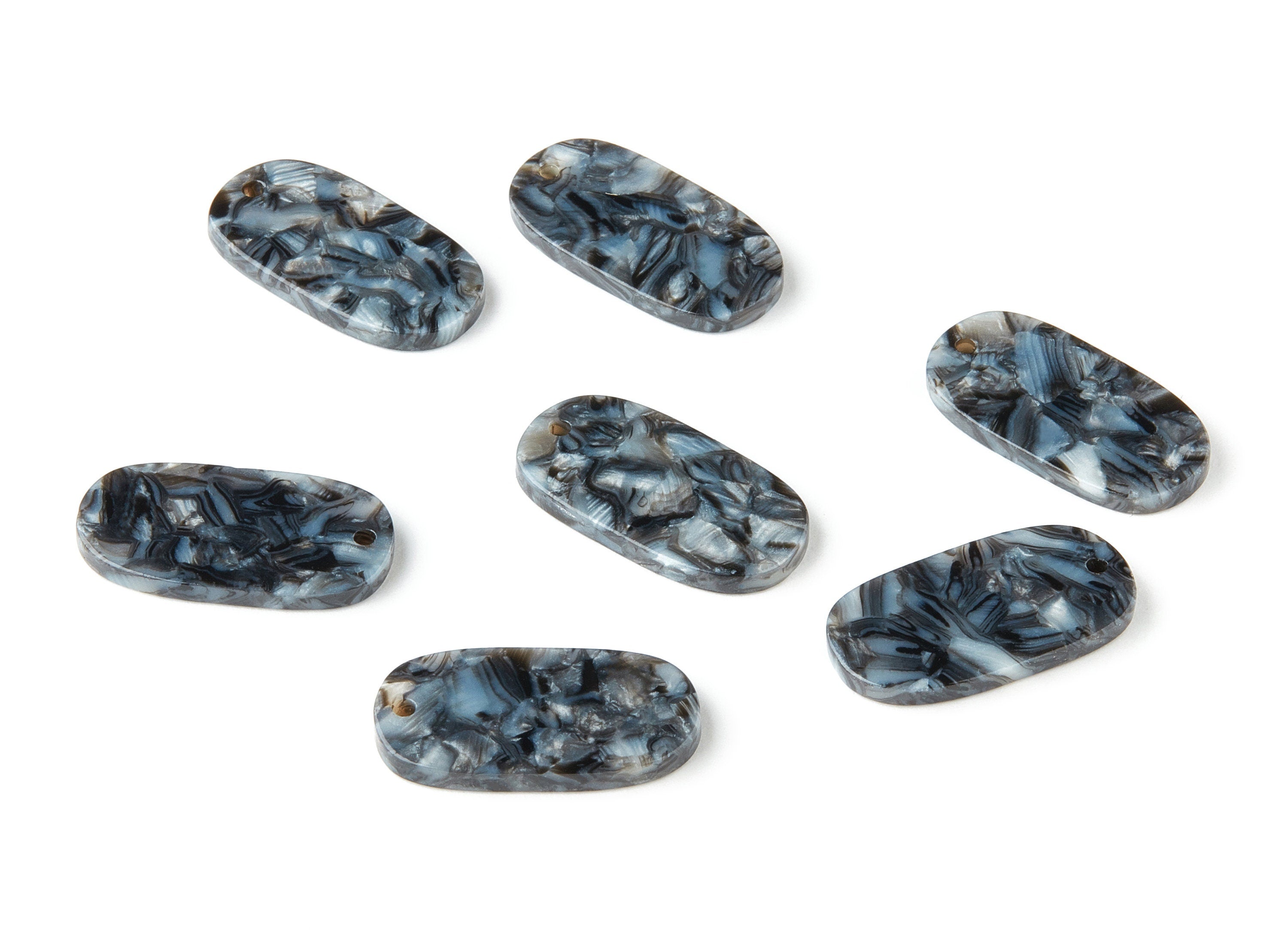 Acetate Oval Earring Charms - Oval Shaped Pendant - Earring Findings - Jewelry Supplies - Color Code: A91 - 26.63x13.9x2.7mm - AC1156-A91 - DOMEDBAZAAR