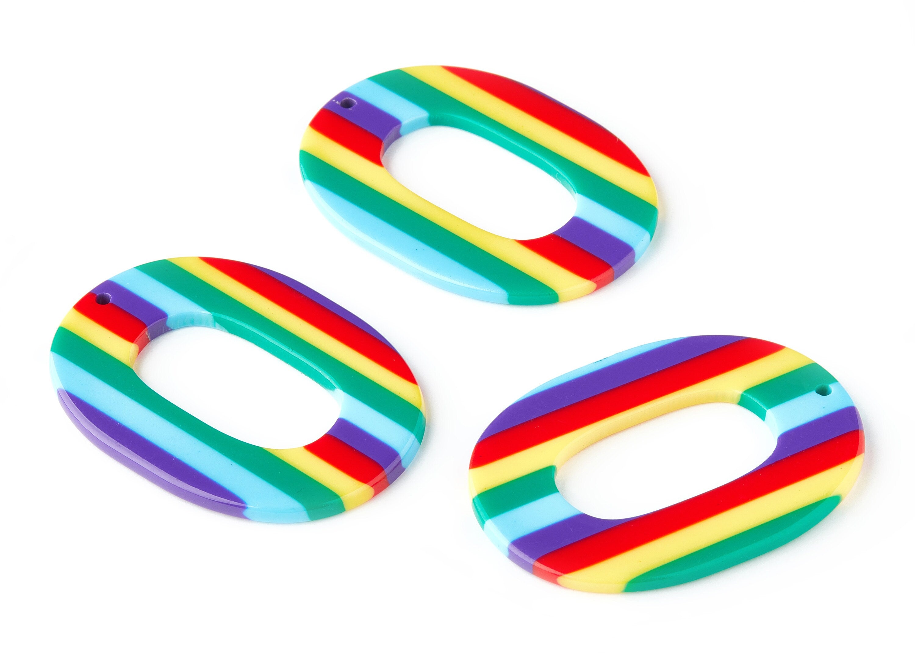 Acetate Oval Charms - Oval Earrings and Pendant - Earring Findings - Jewelry Supplies - Color Code: A113 - 47x34.6x2.51mm - AC1065AT - DOMEDBAZAAR