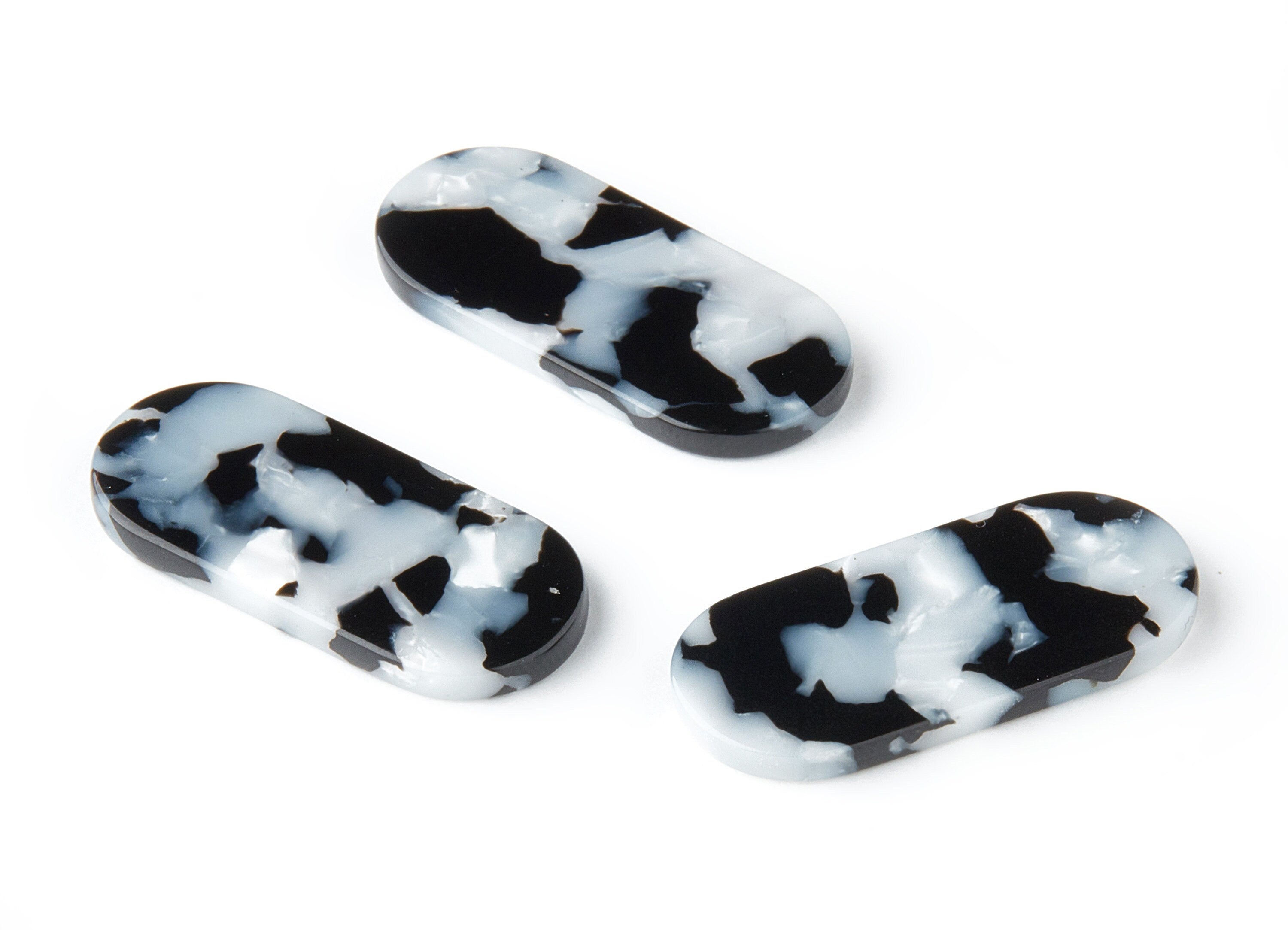 Acetate Oval Earring Charms - Oval Shaped Pendant - Earring Findings - Jewelry Supplies - Color Code: A15 - 30.65x13.76x2.66mm - AC1134EE - DOMEDBAZAAR