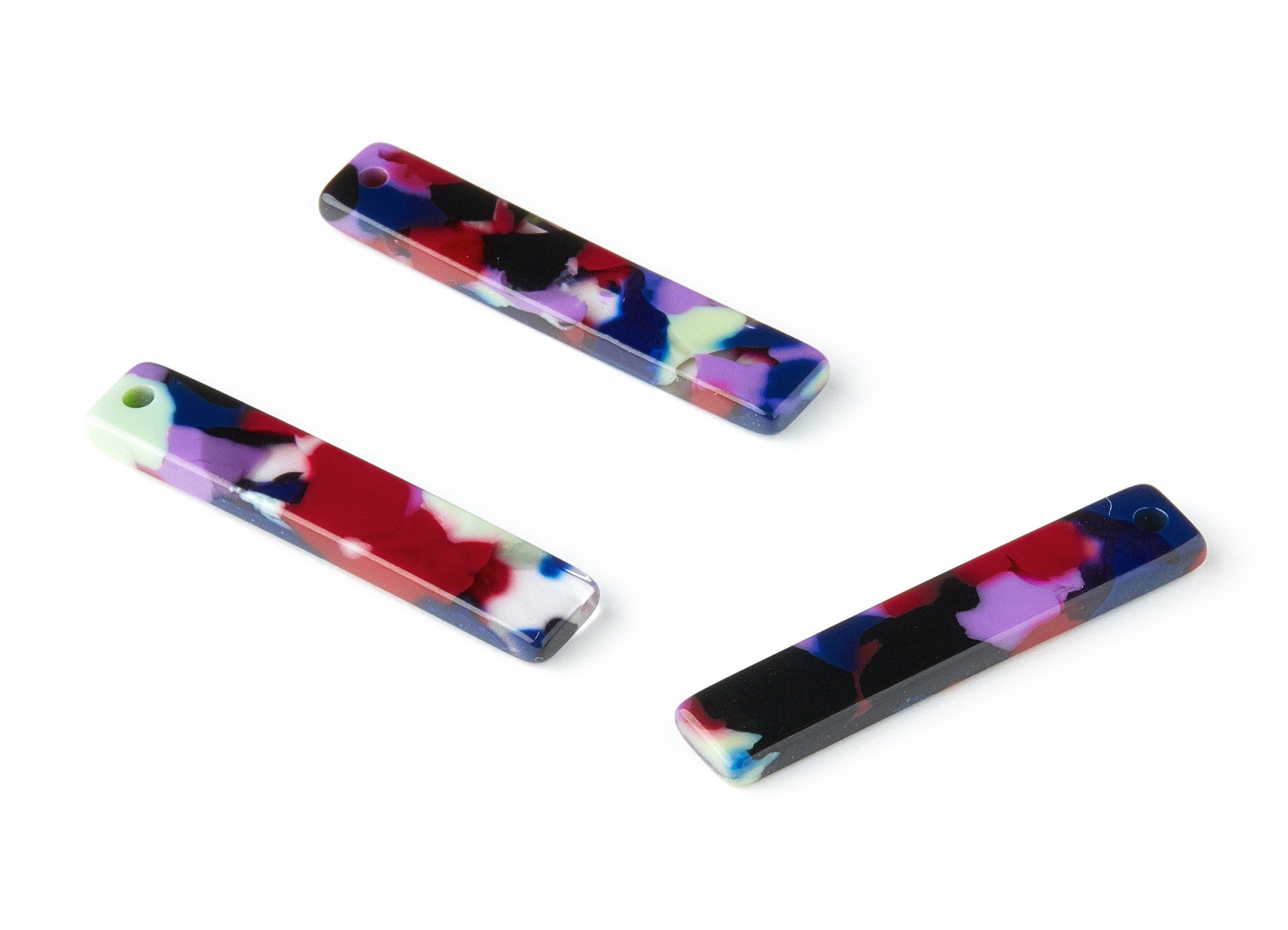 Acetate Stick & Bar Charms - Stick Earrings and Pendant - Earring Findings - Jewelry Supplies - Color Code: A151 - 34x7x2.6mm - AC1026AB - DOMEDBAZAAR
