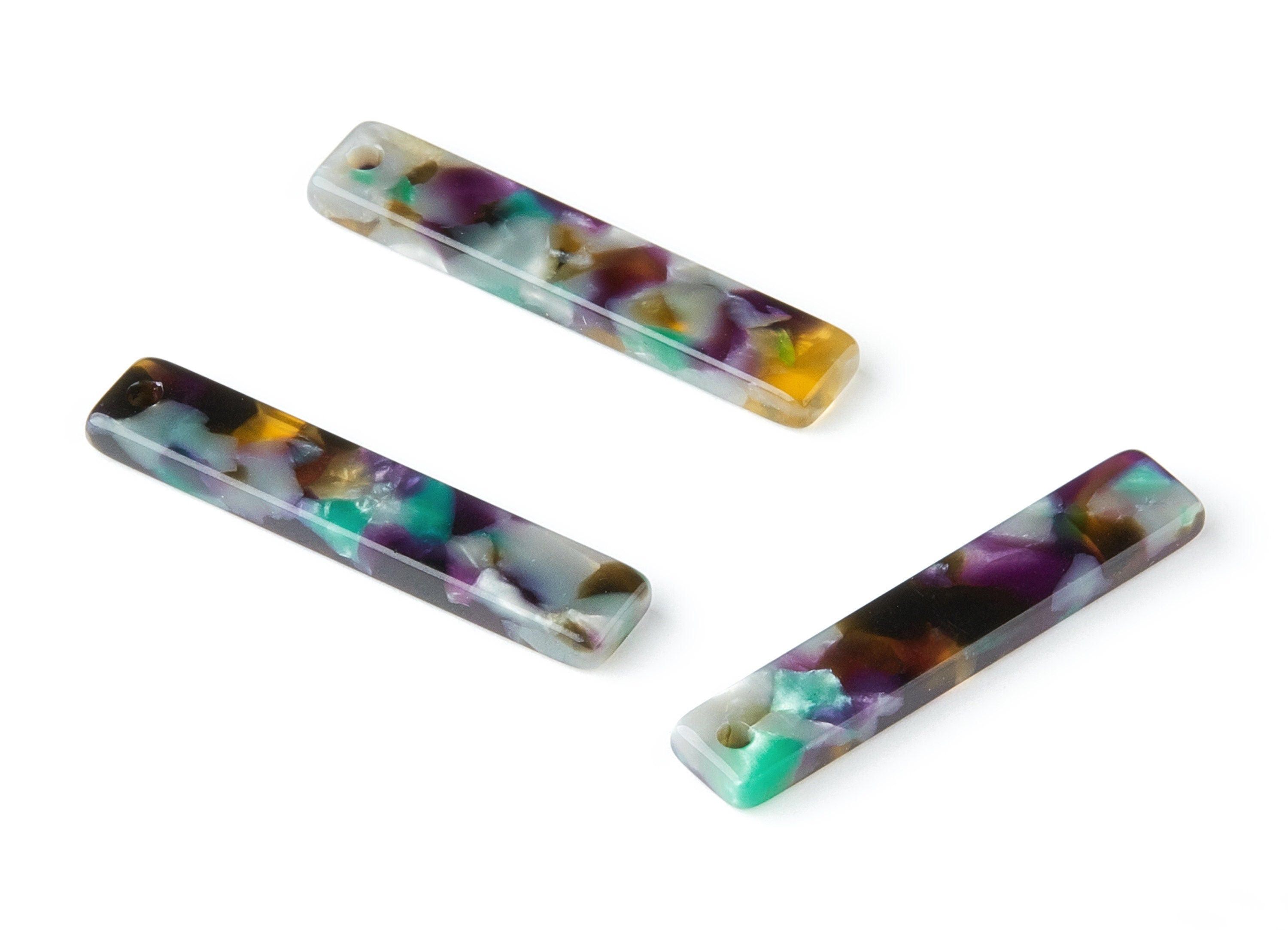 Acetate Stick & Bar Charms - Stick Earrings and Pendant - Earring Findings - Jewelry Supplies - Color Code: A50 - 34x7x2.6mm - AC1026AC - DOMEDBAZAAR