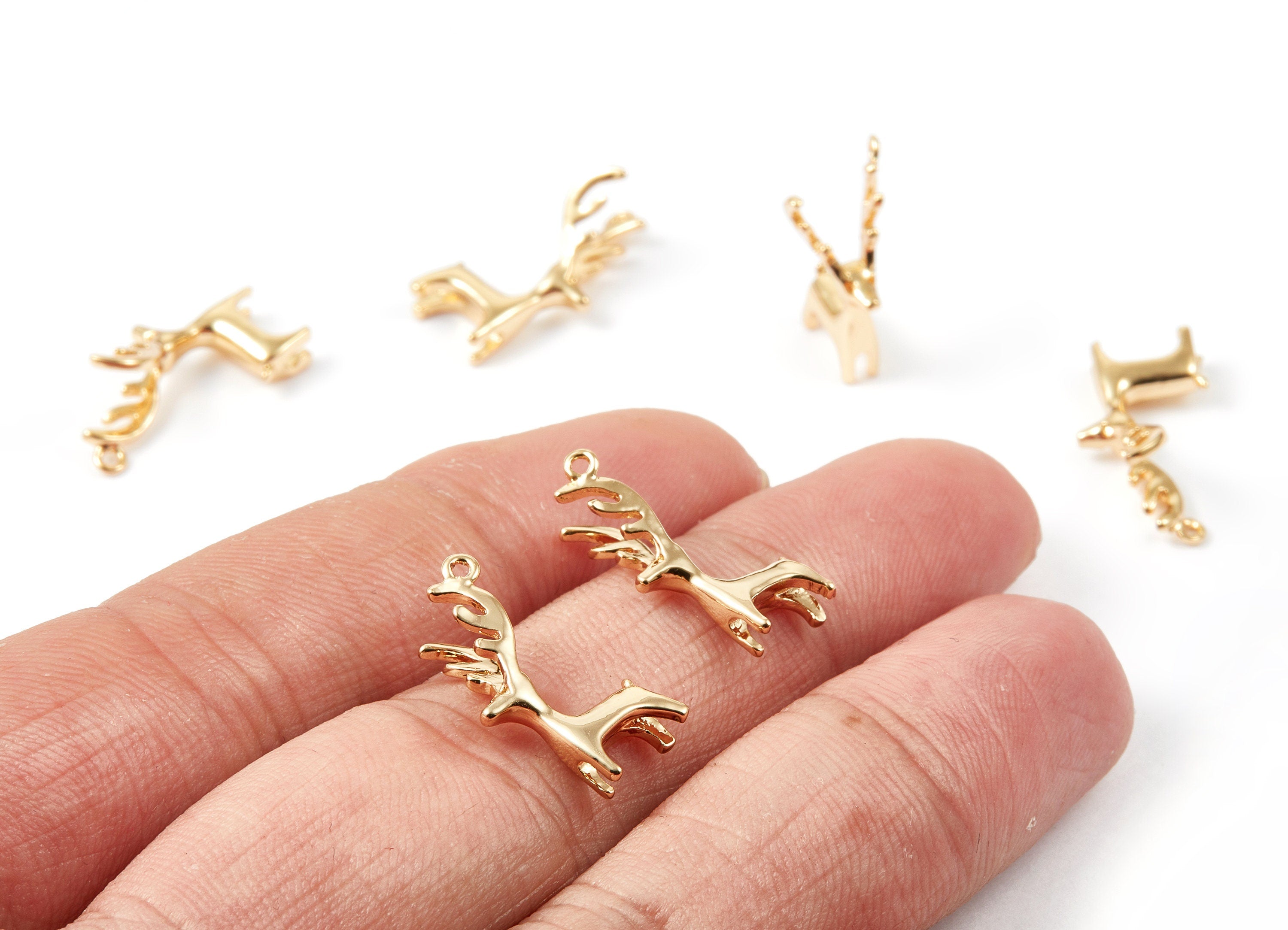 18K Real Gold Plated Charm Pendant -  Brass Pendant - Jewelry Supplies - 19x14mm - RGP1038 - DOMEDBAZAAR