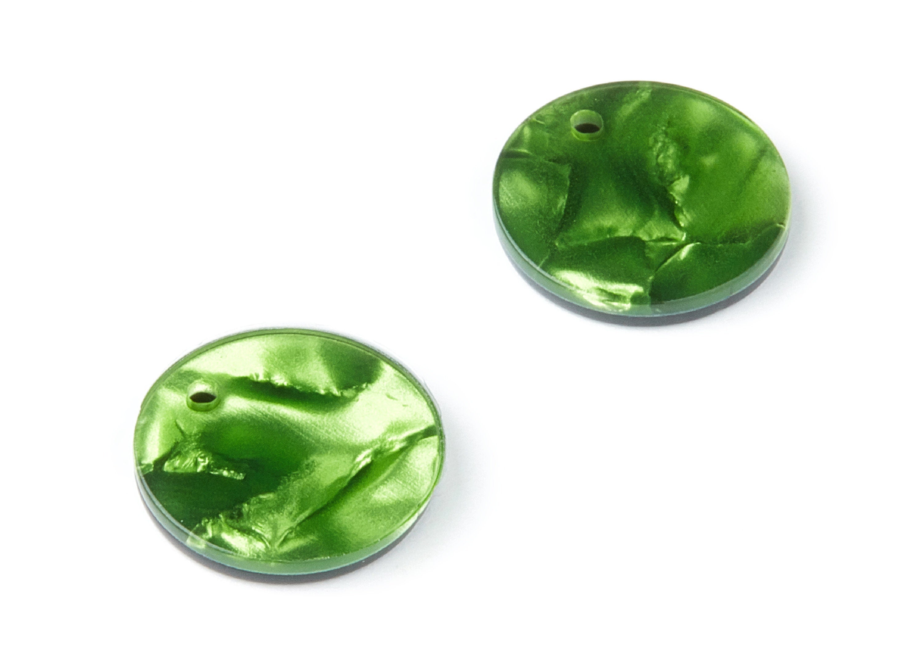 Acetate Round Charms - Coin Earring and Pendant - Earring Findings - Jewelry Supplys - 16,09x16,09x2,64mm - AC1107H - DOMEDBAZAAR