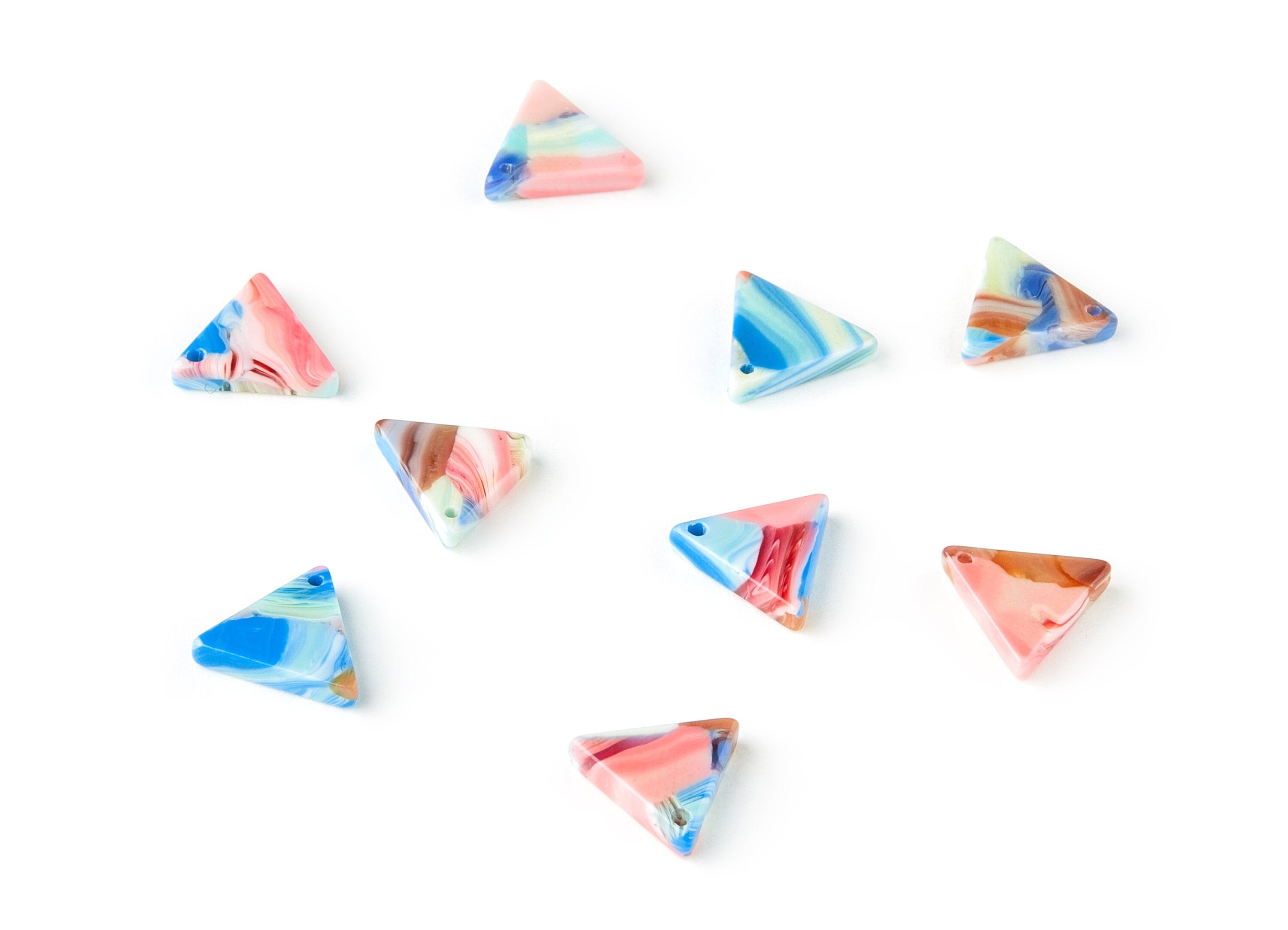 Acetate Triangle Charms - Triangle Earrings and Pendant - Earring Findings - Color Code: A329 - 12.77x11.29x2.5mm - AC1650-A329 - DOMEDBAZAAR