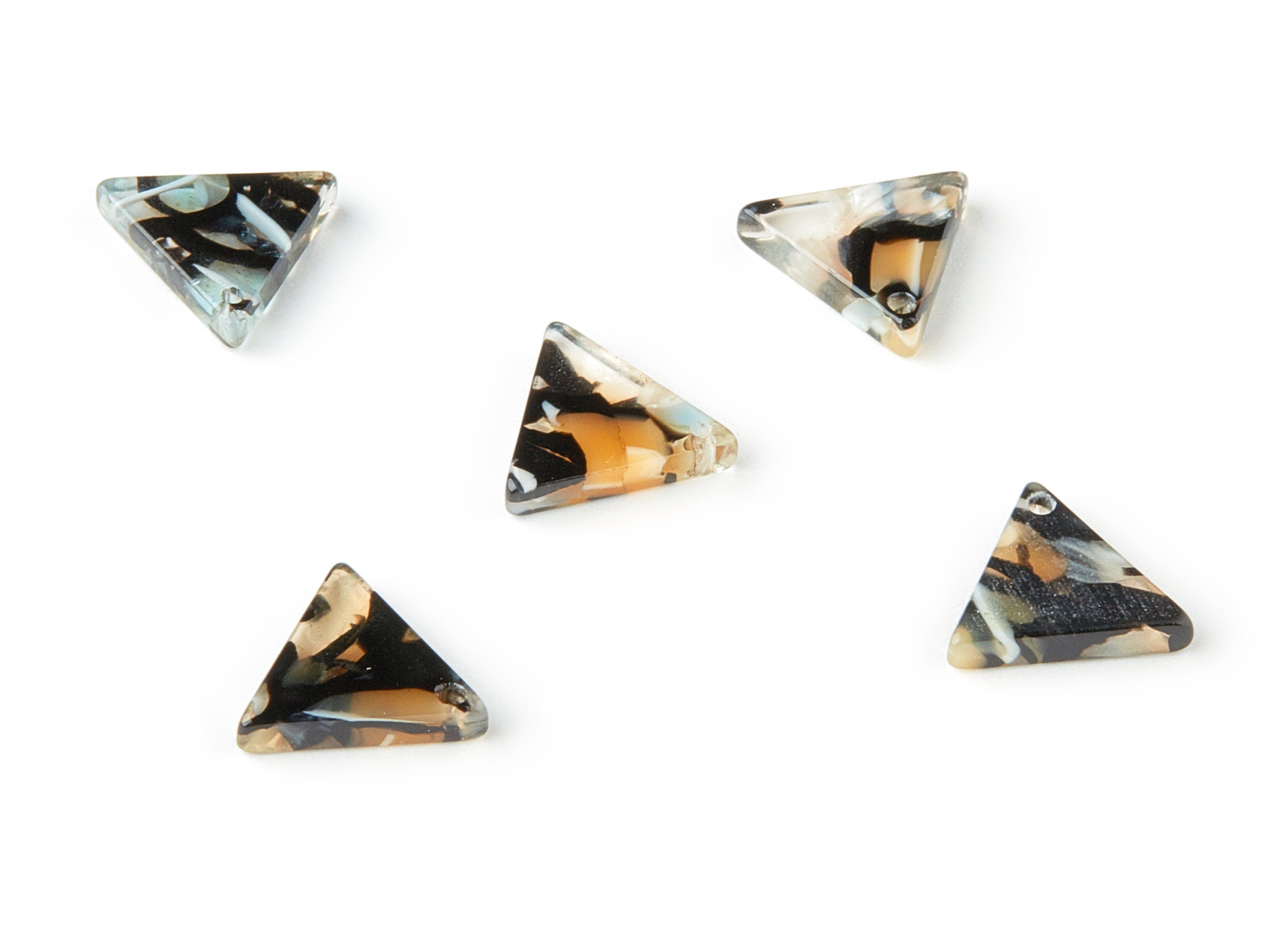 Acetate Triangle Charms - Triangle Earrings and Pendant - Earring Findings - Color Code: A328 - 12.77x11.29x2.5mm - AC1650-A328 - DOMEDBAZAAR