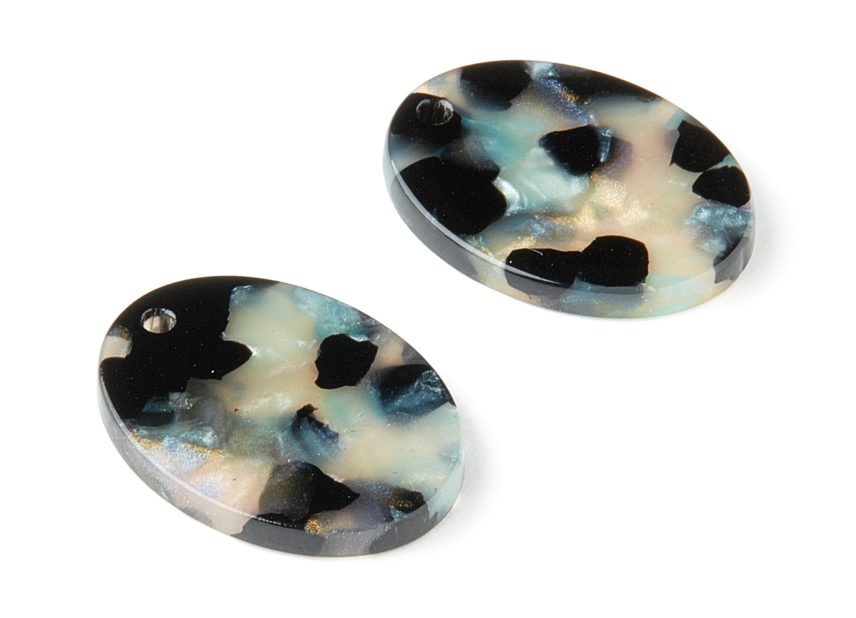 Acetate Oval Charms - Oval Earrings and Pendant - Earring Findings - Jewelry Supplies - Color Code: A319 - 22.85x17.79x2.54mm - AC1648-A319 - DOMEDBAZAAR