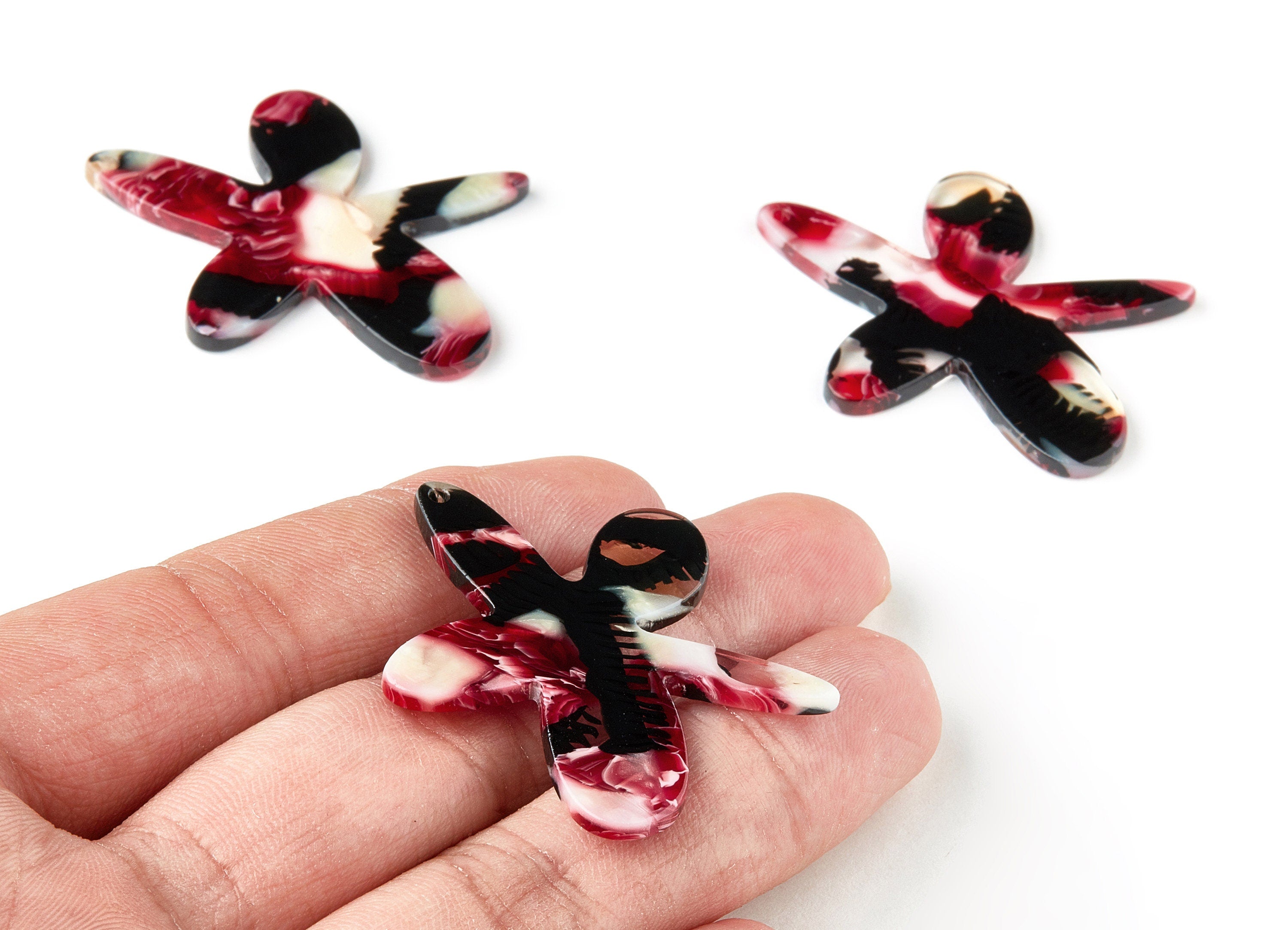 Acetate Starfish Charms - Starfish Earring and Pendant - Jewelry Supplys - Color Code: A304 - 44.33x34.76x2.33mm - AC1655-A304 - DOMEDBAZAAR