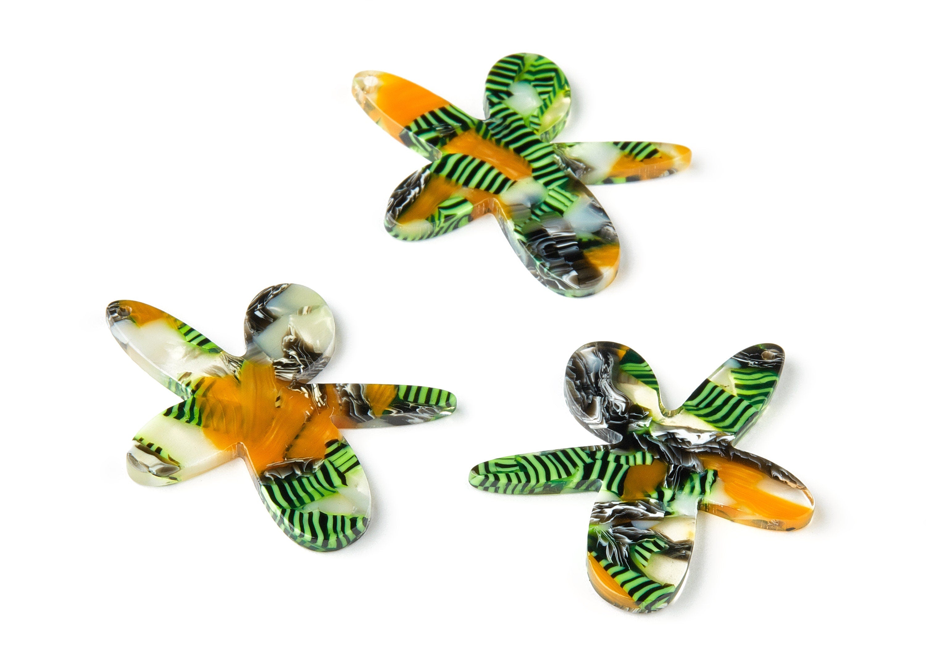 Acetate Starfish Charms - Starfish Earring and Pendant - Jewelry Supplys - Color Code: A302 - 44.33x34.76x2.33mm - AC1655-A302 - DOMEDBAZAAR