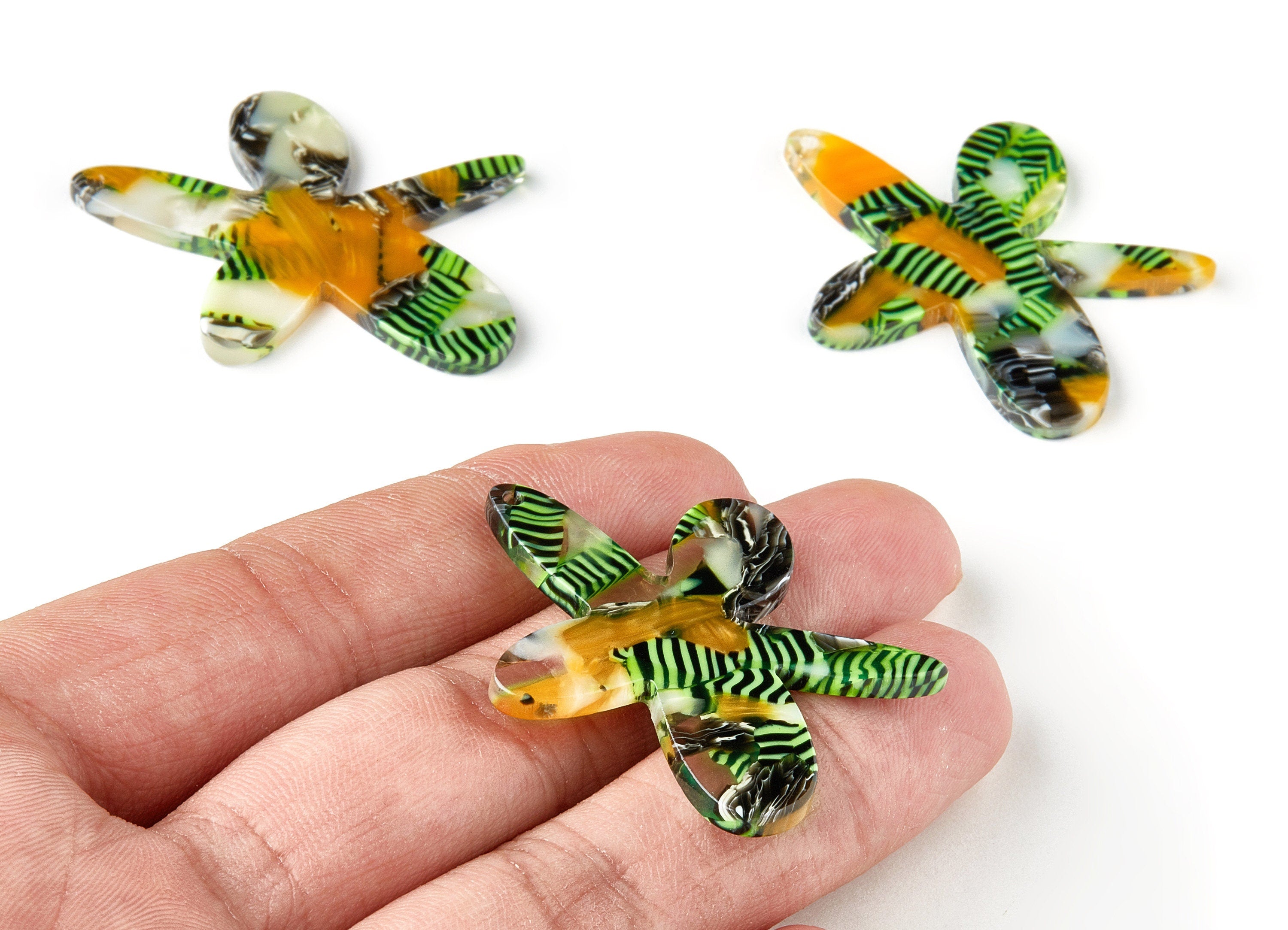 Acetate Starfish Charms - Starfish Earring and Pendant - Jewelry Supplys - Color Code: A302 - 44.33x34.76x2.33mm - AC1655-A302 - DOMEDBAZAAR