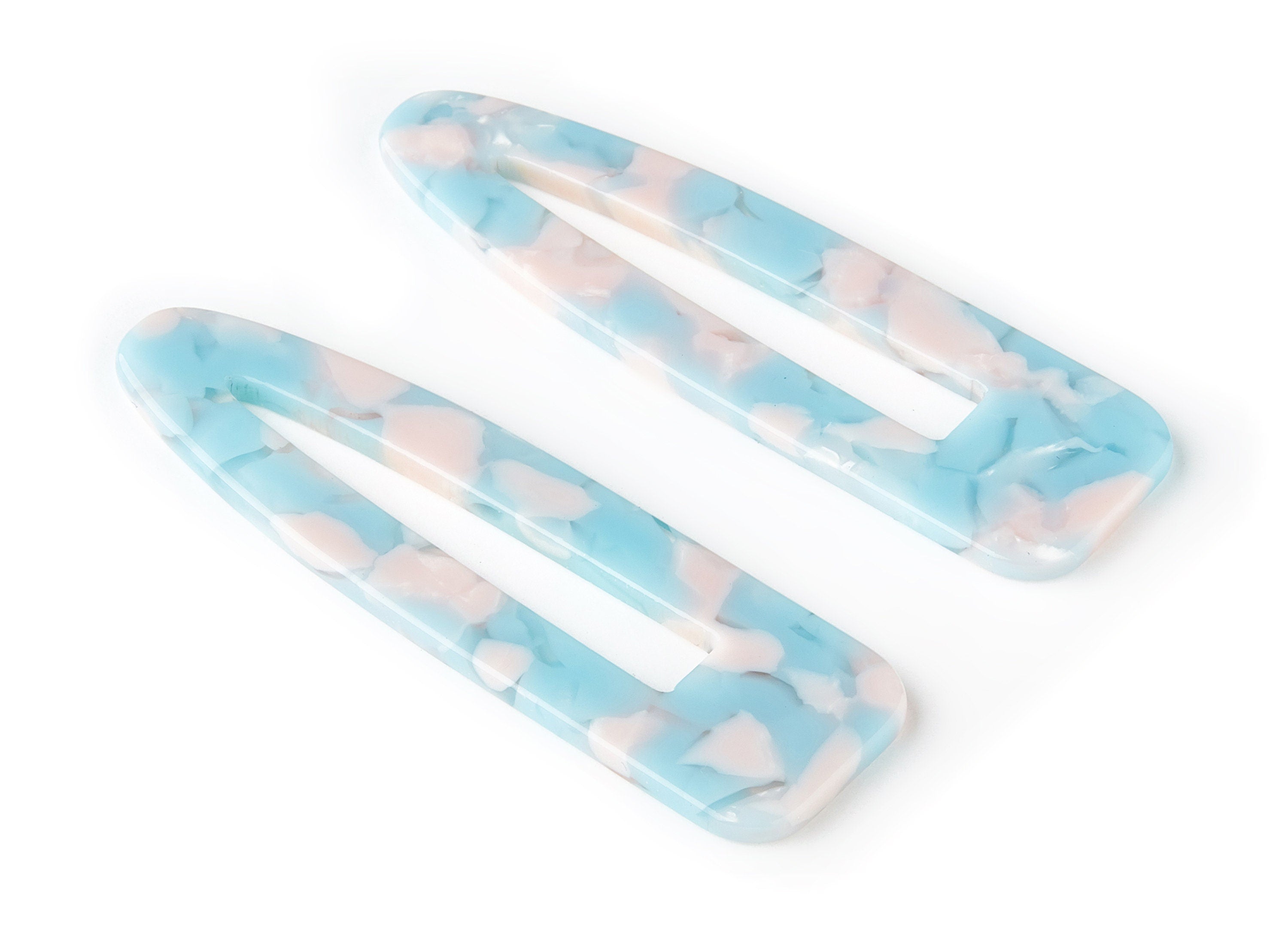 Acetate Acrylic Hair Barrette - Hair Clip Earring - Earring Findings - Jewelry Supplies  - Color Code:A97 - 69.2x20.4x2.4mm - AC1546-A97 - DOMEDBAZAAR