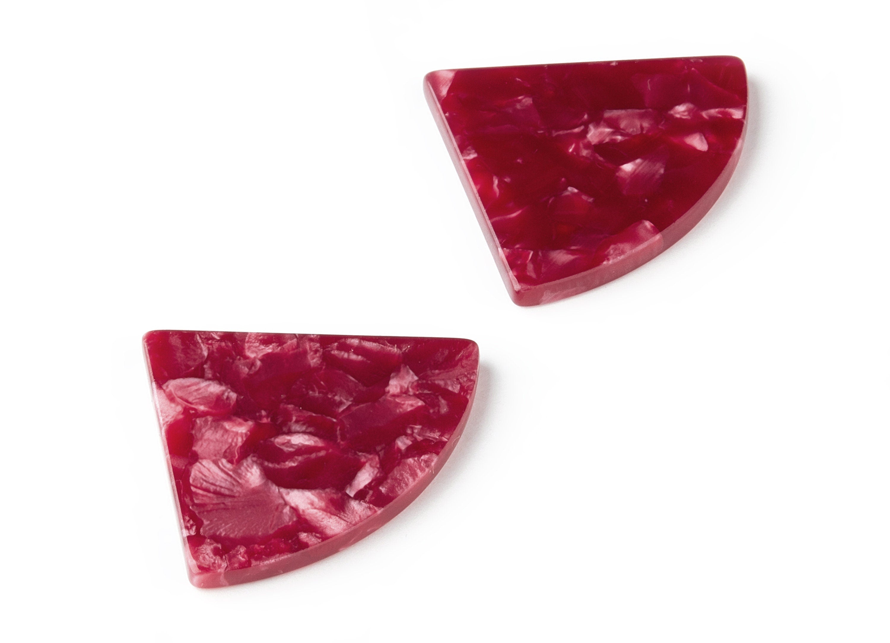 Acetate Fan Earring Charms - Acrylic Fan Pendant - Earring Findings - Jewelry Supplies - Color Code: A48 - 34.92x28.67x2.48mm - AC1432C - DOMEDBAZAAR