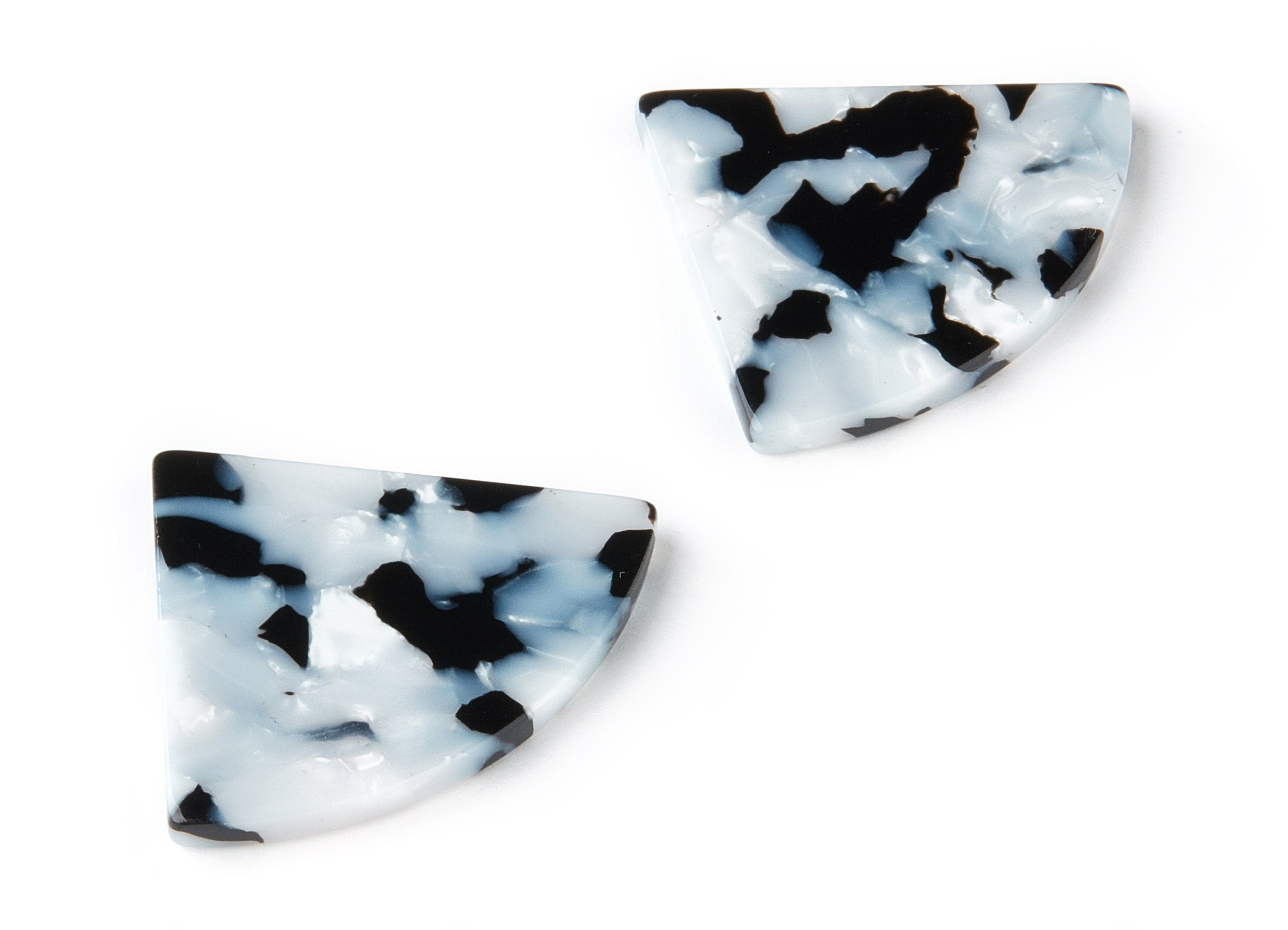 Acetate Fan Earring Charm - Acrylic Fan Pendant - Earring Findings - Jewelry Supplies - Color Code: A47 - 34.92x28.67x2.48mm - AC1432D - DOMEDBAZAAR