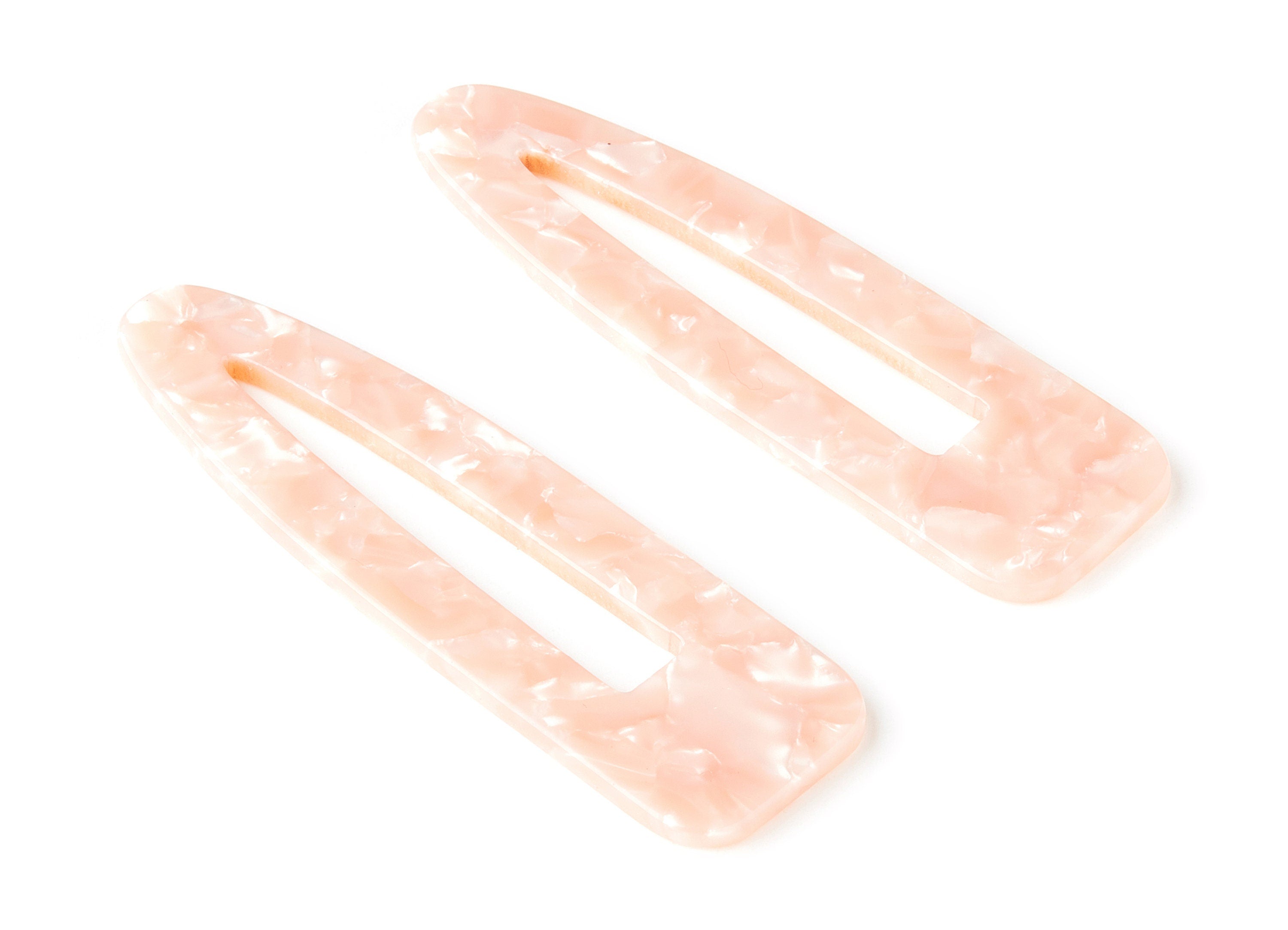 Acetate Acrylic Hair Barrette - Tortoise Shell Hair Clip - Color Code:A53 - 69.2x20.4x2.4mm - AC1546-A53 - DOMEDBAZAAR
