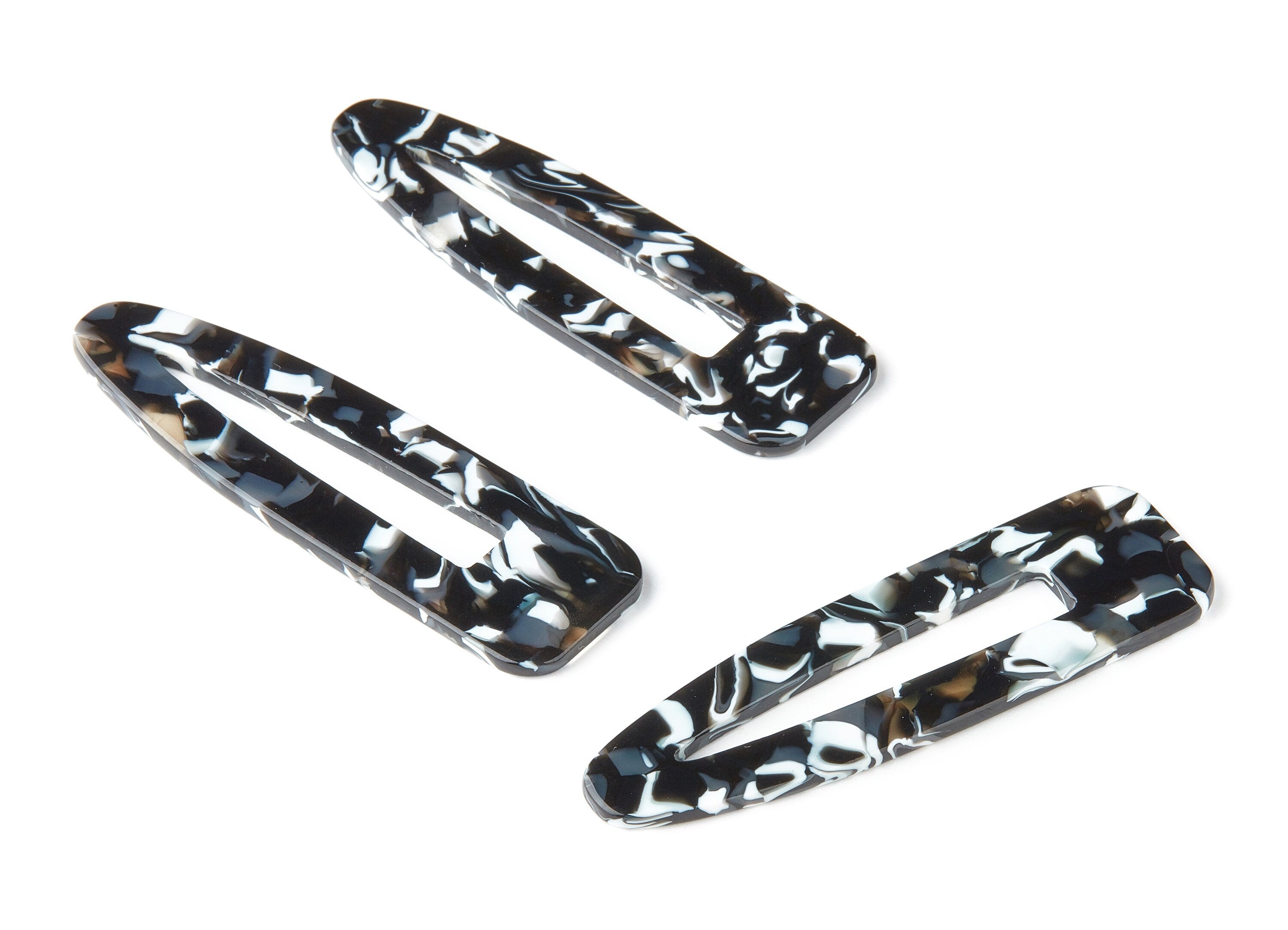 Acetate Acrylic Hair Barrette - Tortoise Shell Hair Clip - Color Code:A247 - 69.2x20.4x2.4mm - AC1546-A247 - DOMEDBAZAAR