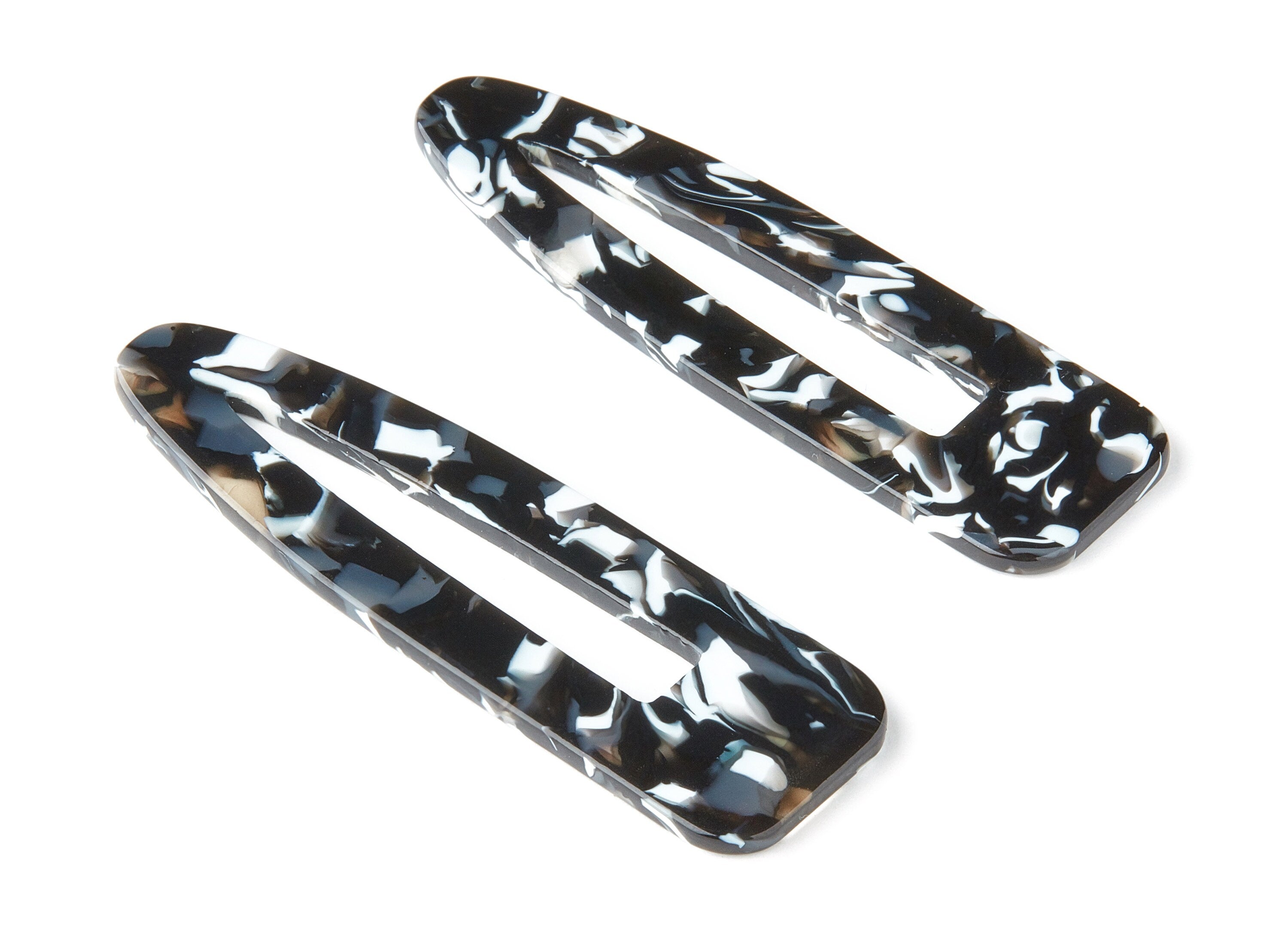 Acetate Acrylic Hair Barrette - Tortoise Shell Hair Clip - Color Code:A247 - 69.2x20.4x2.4mm - AC1546-A247 - DOMEDBAZAAR