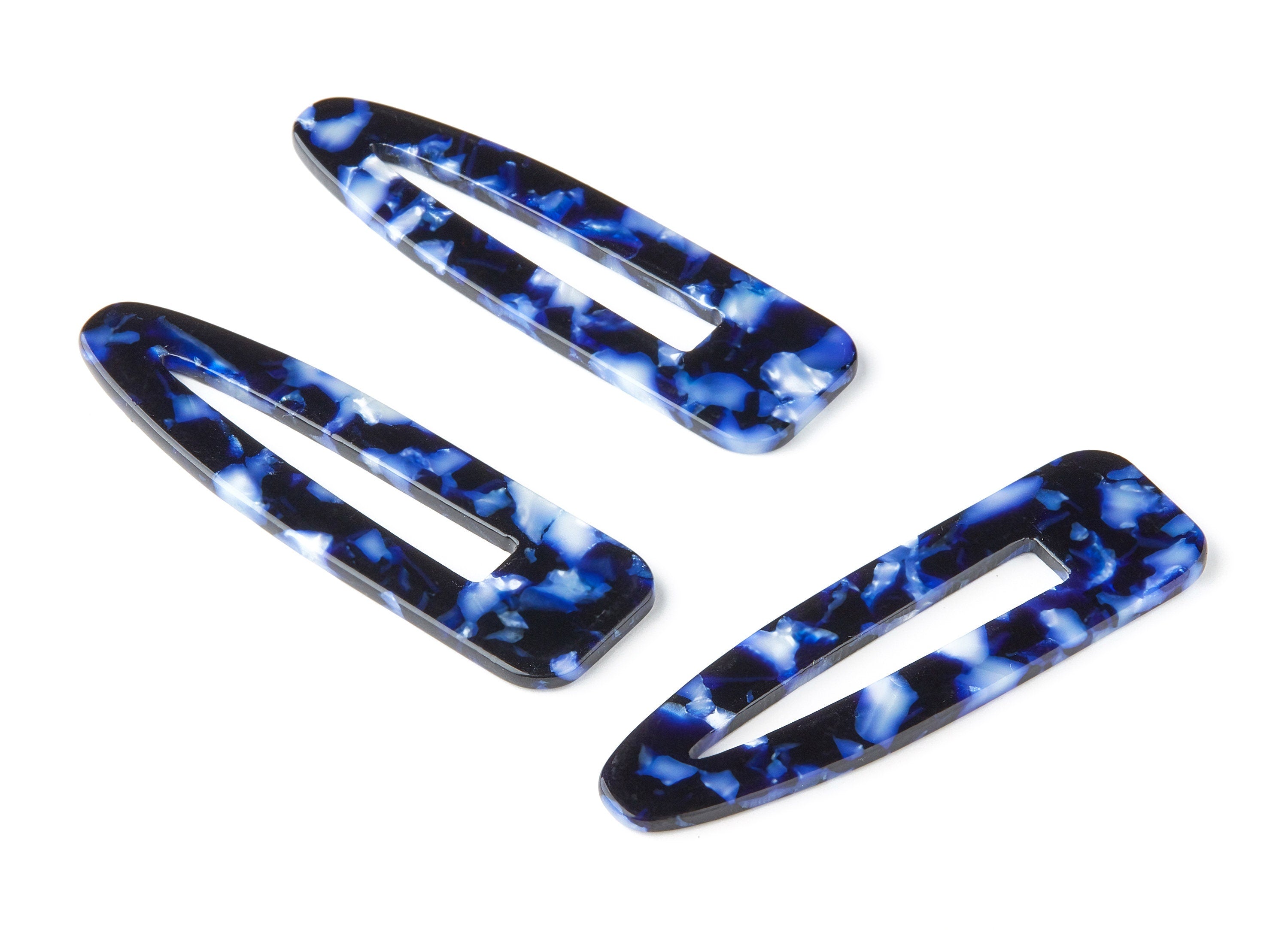 Acetate Acrylic Hair Barrette - Tortoise Shell Hair Clip - Color Code:A246 - 69.2x20.4x2.4mm - AC1546-A246 - DOMEDBAZAAR