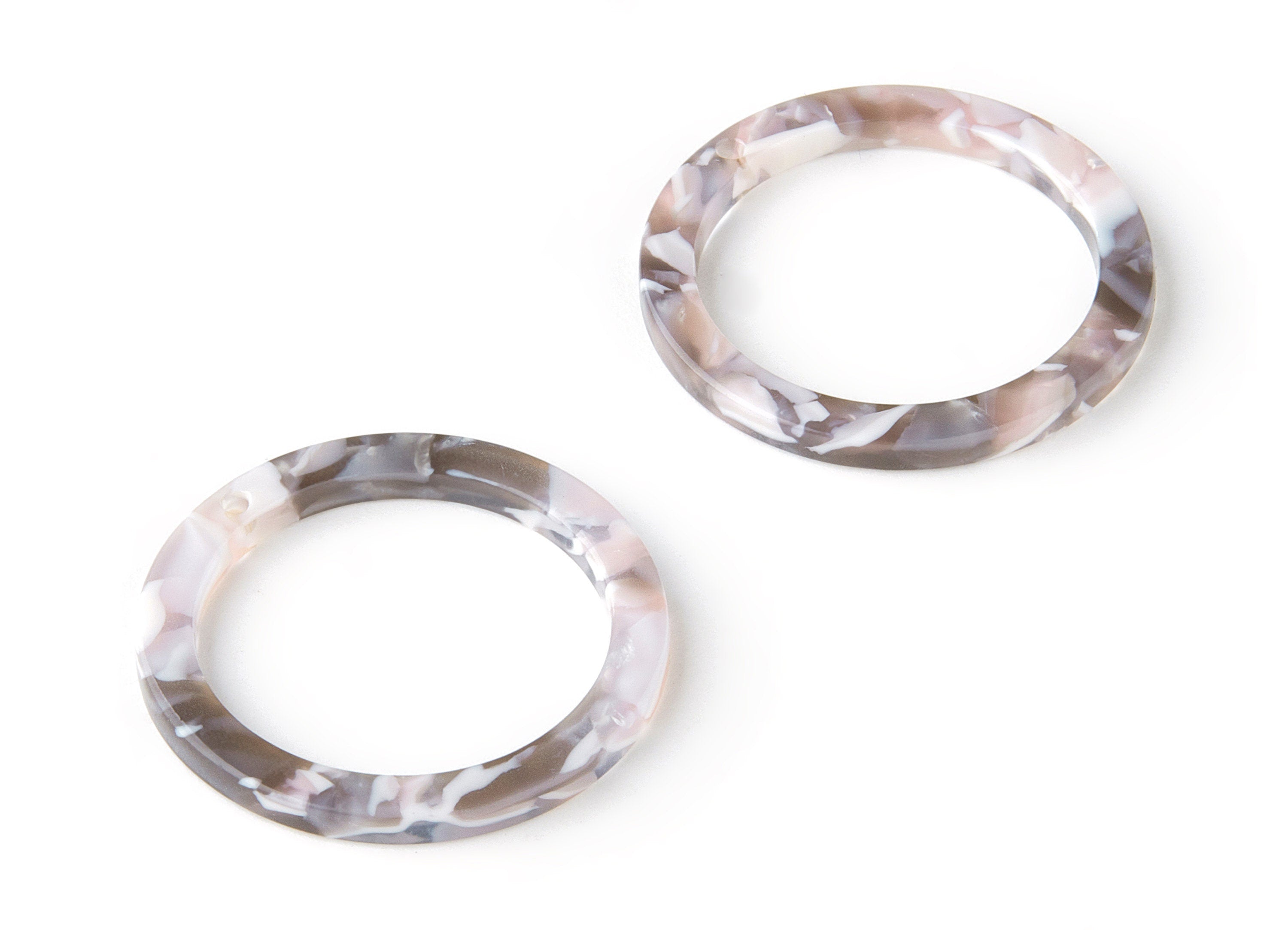 Acetate Hoop Earring Charms - Circle Shaped Pendant - Earring Findings - Jewellery Supplies - Color Code: A157 - 29.8x29.8x2.52mm - AC1119M - DOMEDBAZAAR