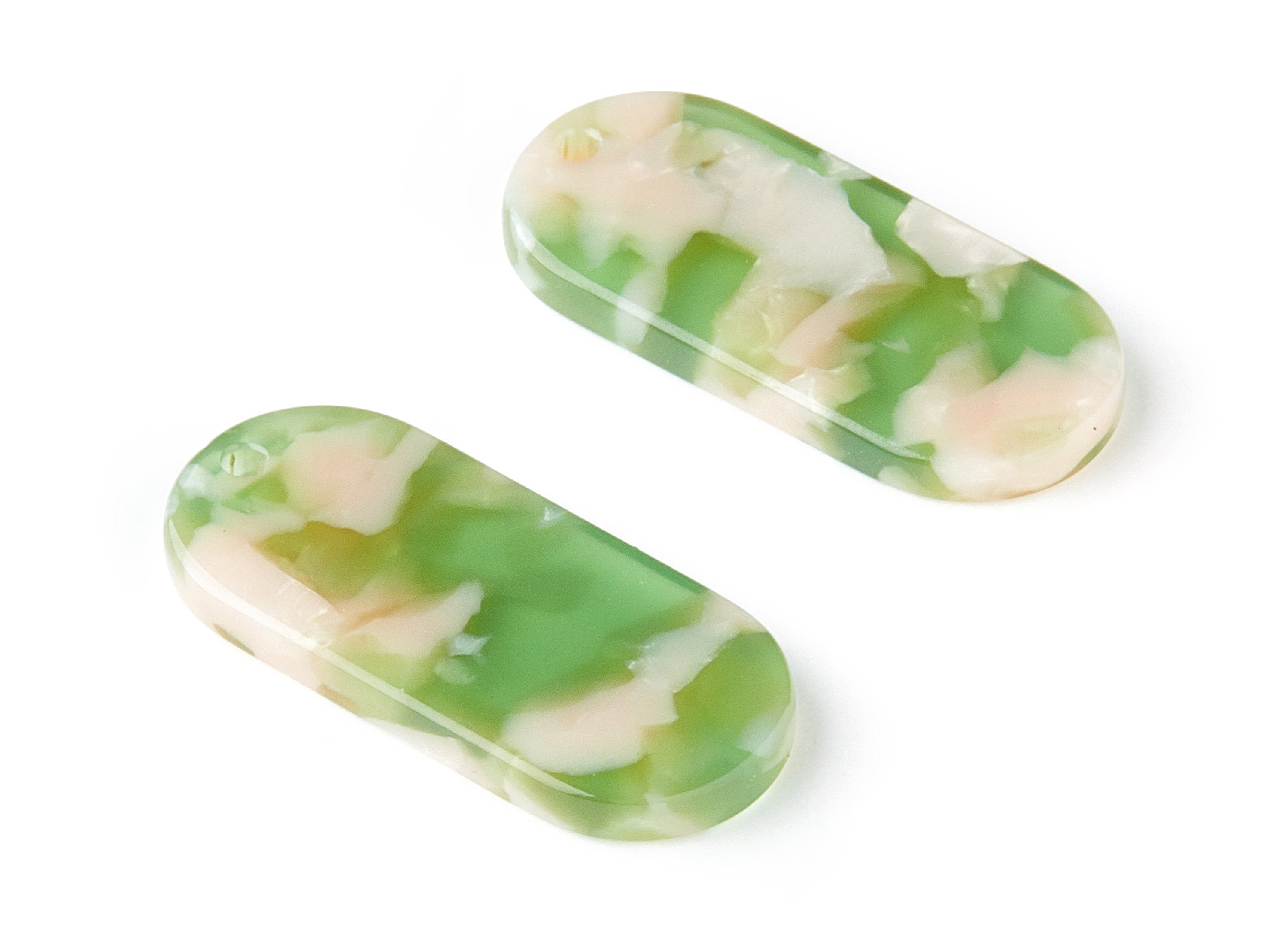 Acetate Oval Earring Charms -  Acrylic Oval Pendant - Earring Findings - Jewelry Supplies -Color Code: A156 - 30.6x13.8x2.7mm - AC1134CC - DOMEDBAZAAR