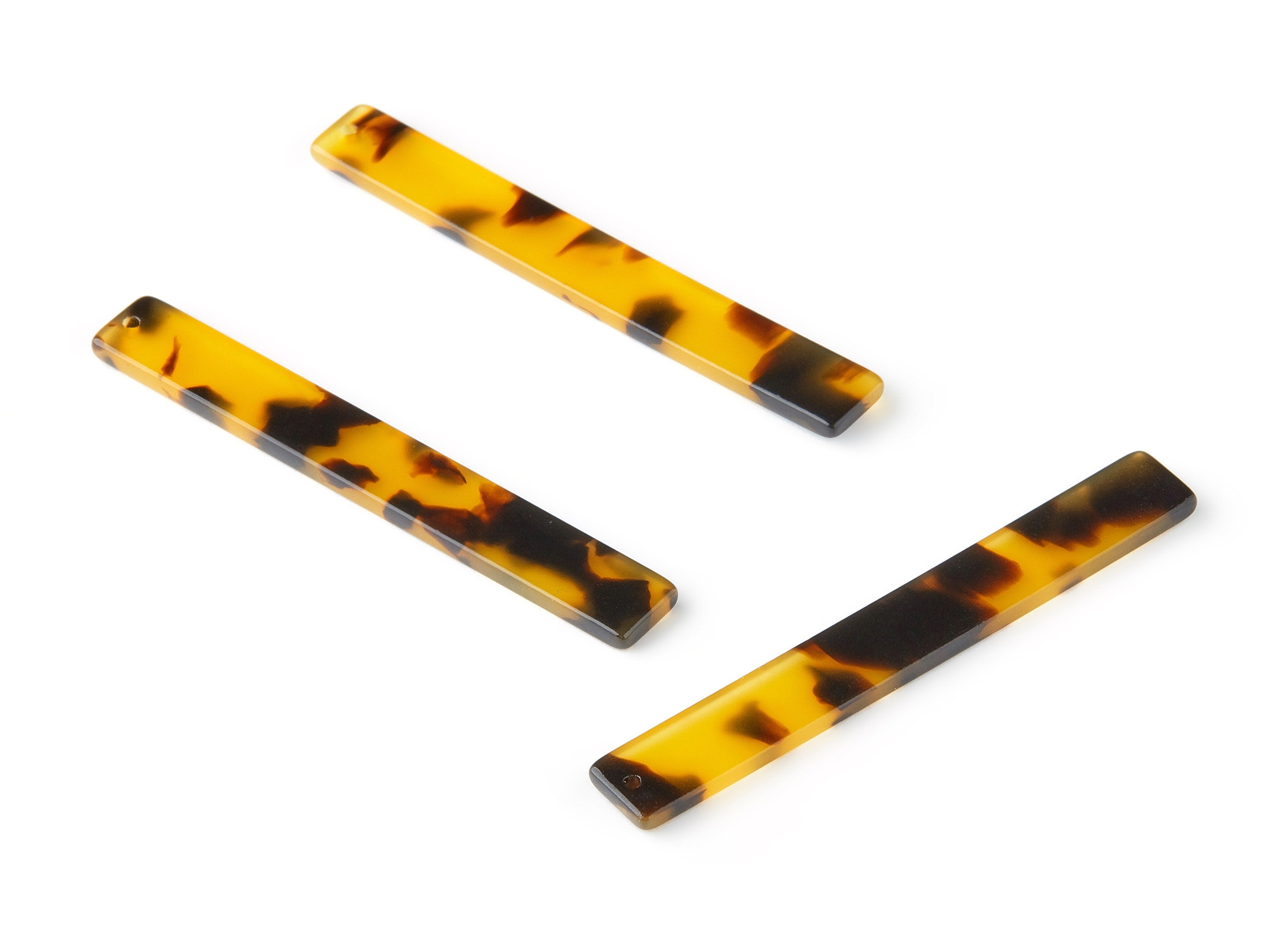 Acetate Stick & Bar Charms - Tortoise Shell Earring - Stick Earrings and Pendant - Jewelry Supplies - Color Code:A02 - 59x7x2.5mm - AC1049AA - DOMEDBAZAAR