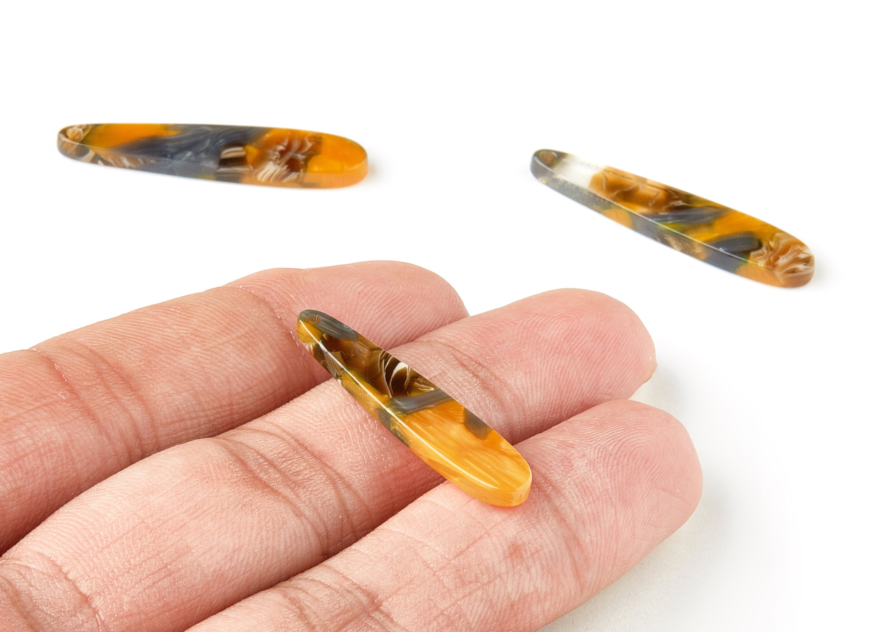 Acetate Stick Charms - Stick Earring and Pendant - Jewelry Making - Earring Findings  - Color Code: A332 - 33.74x7.12x2.55mm - AC1644-A332 - DOMEDBAZAAR