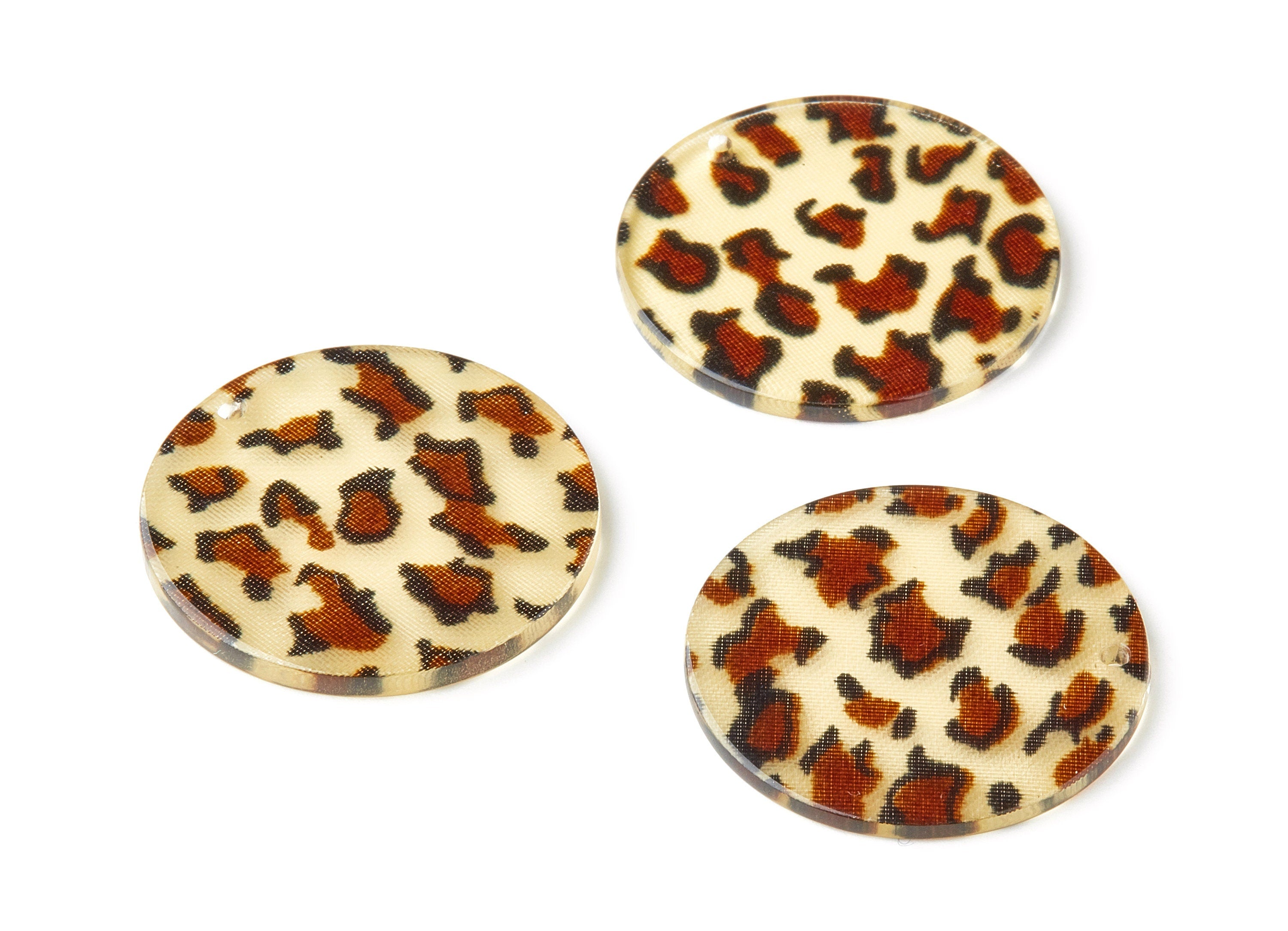 Acrylic Round Earring Charms - Circle Pendant - Earring Findings - Jewelry Supplies -  Color Code: A128 - 30.77x30.77x2.11mm - AC1427B - DOMEDBAZAAR
